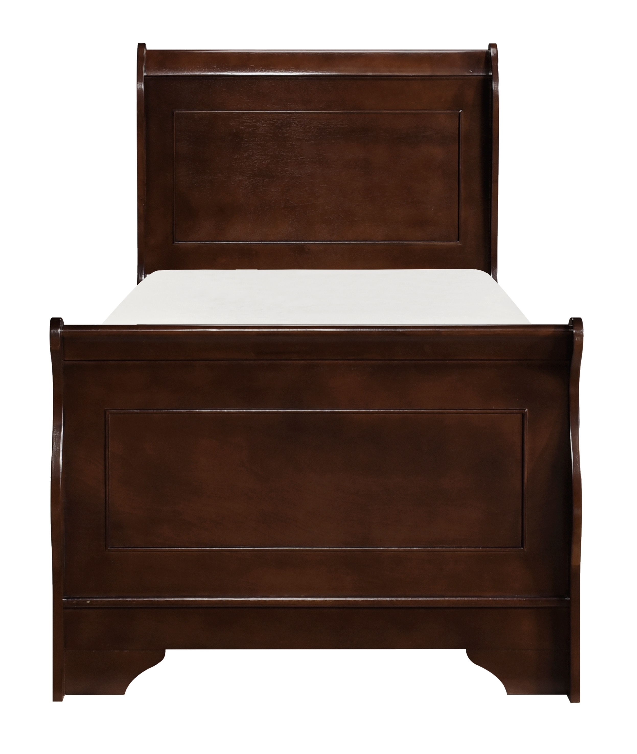 Abbeville Wood/Wood Veneer Sleigh Bed, Twin Size