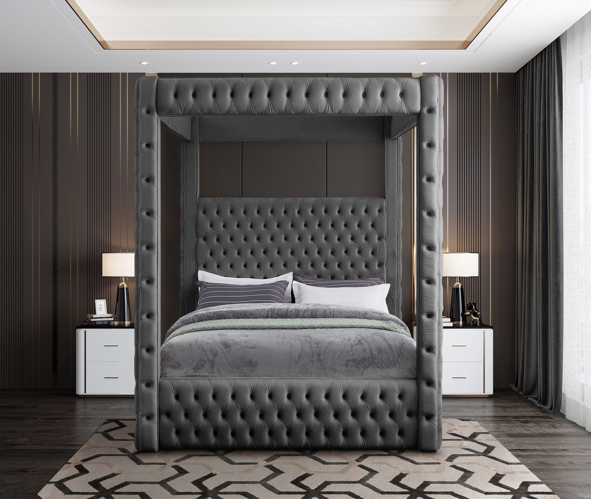 Royal Velvet King Size Canopy Bed
