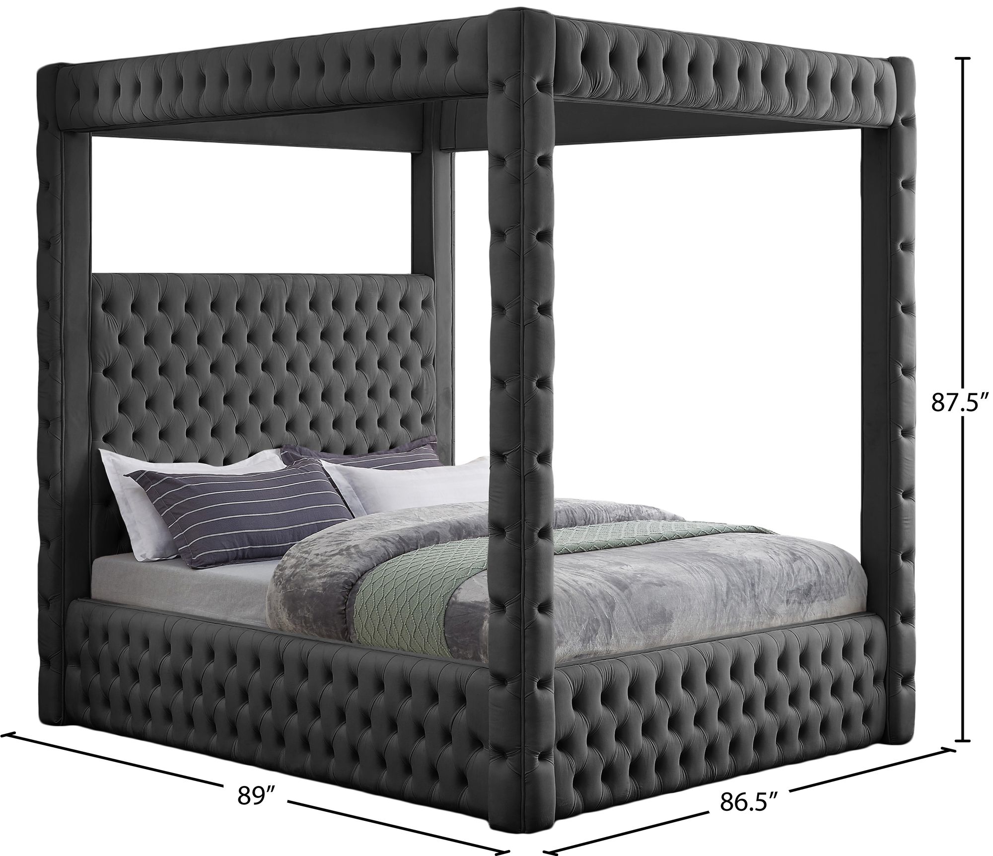Royal Velvet King Size Canopy Bed