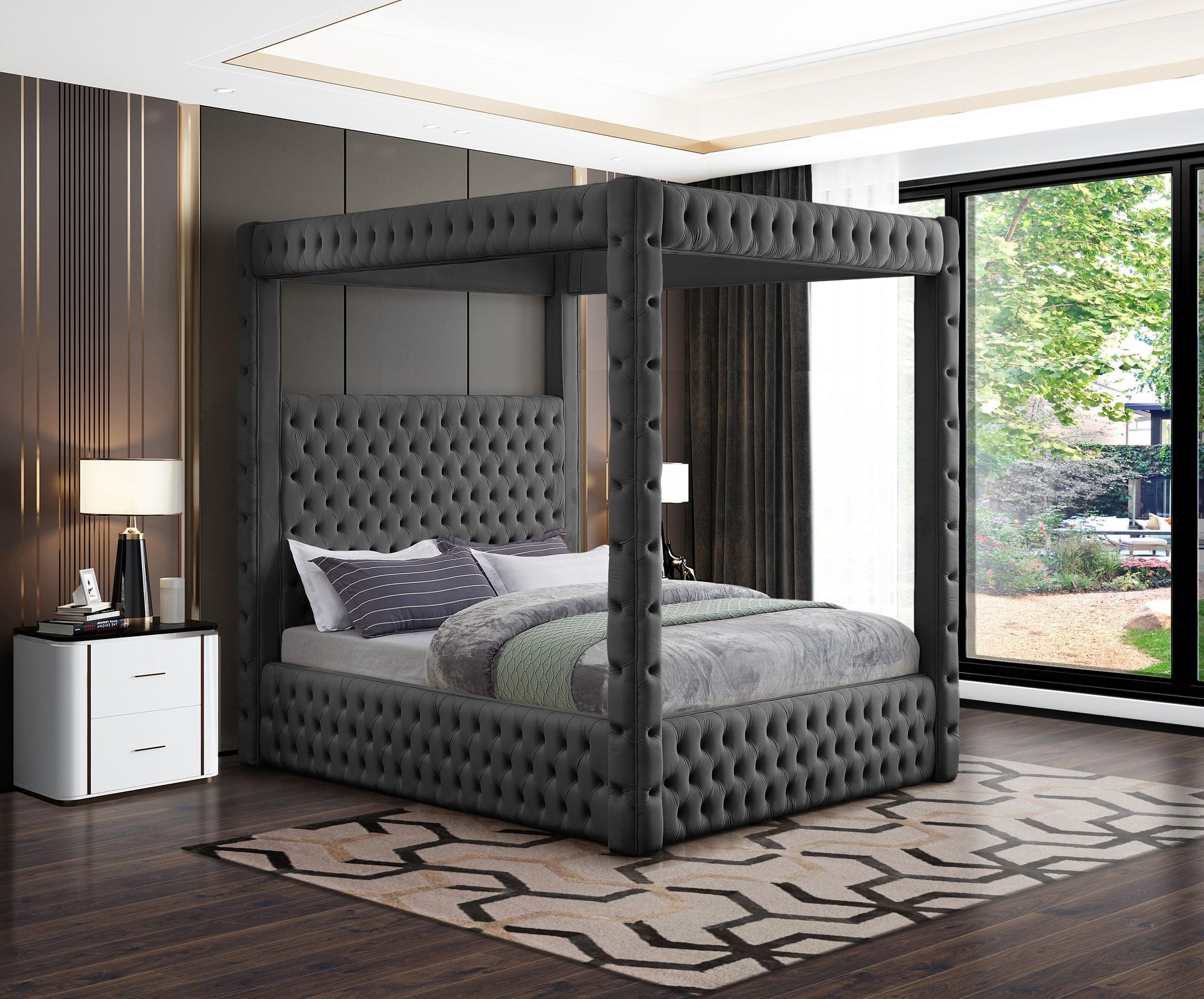 Royal Velvet Canopy Bed