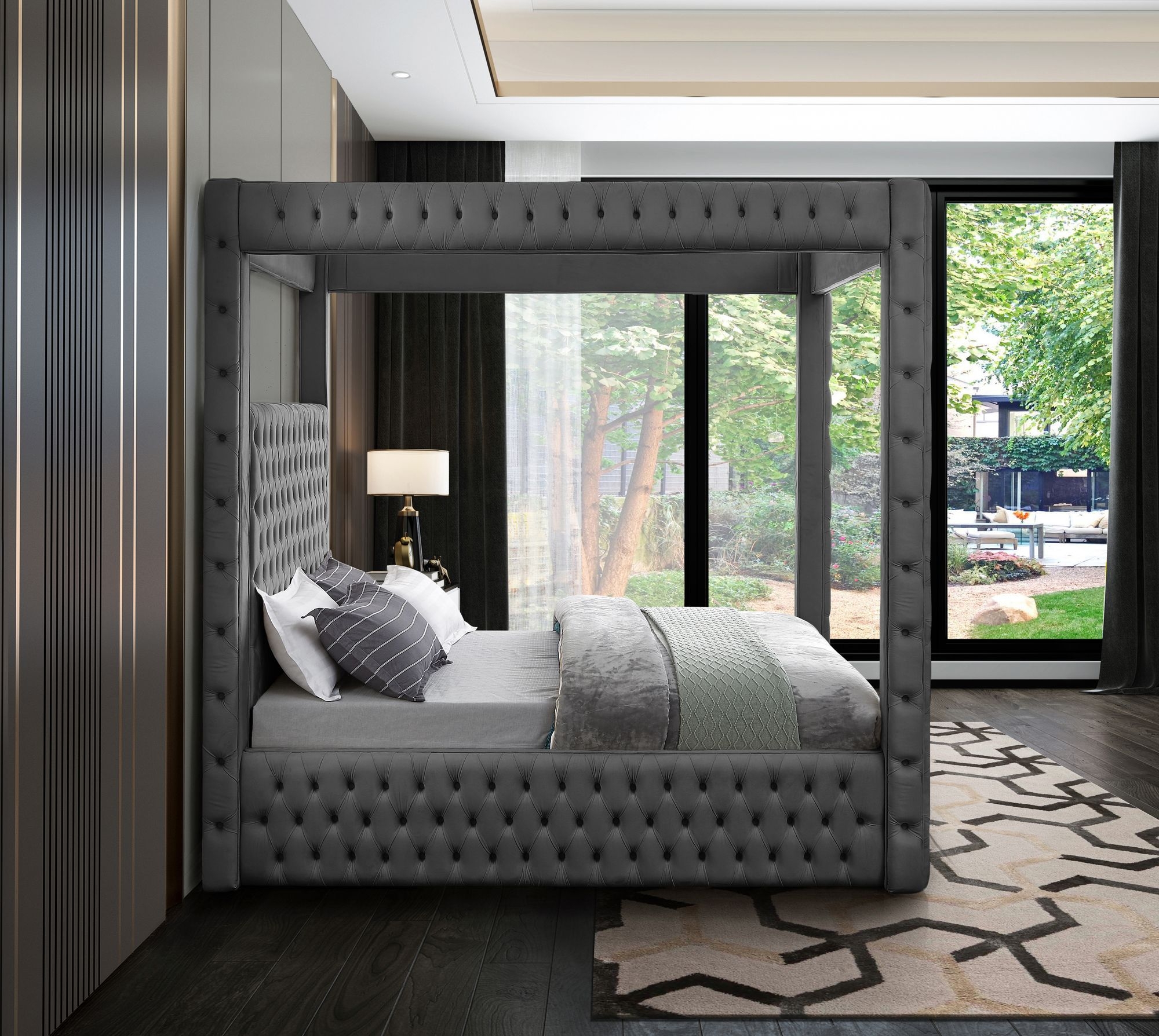 Royal Velvet Canopy Bed