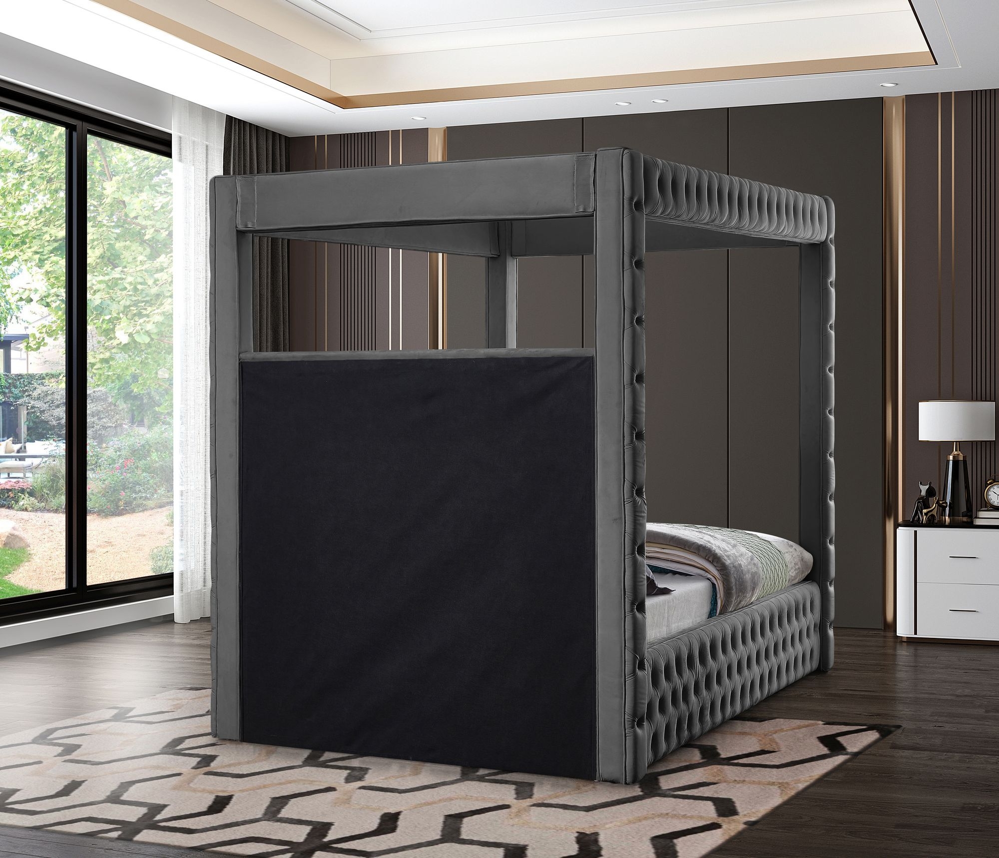 Royal Velvet Canopy Bed