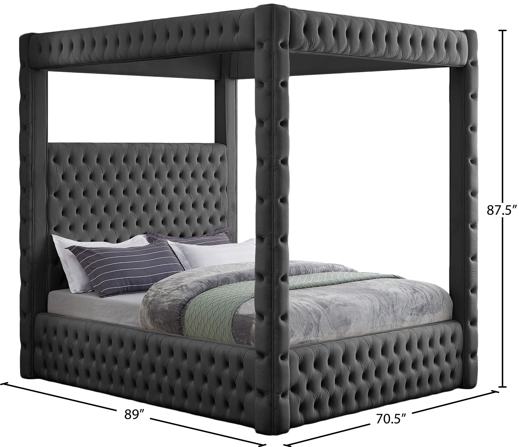 Royal Velvet Canopy Bed