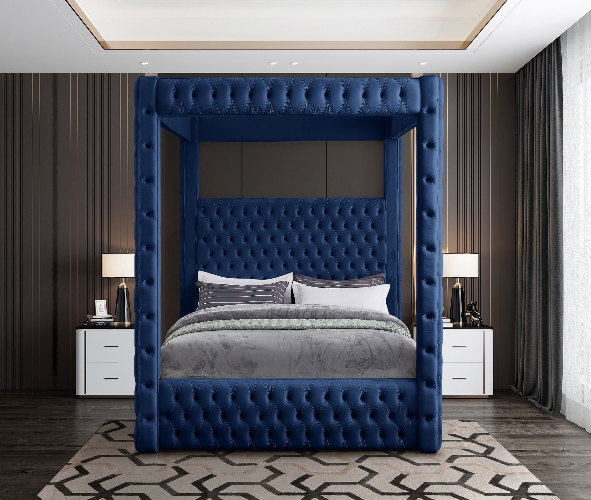 Royal Velvet King Size Canopy Bed