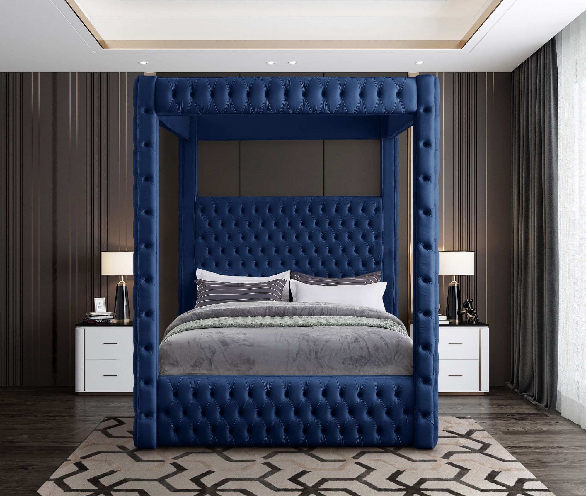 Royal Velvet Canopy Bed