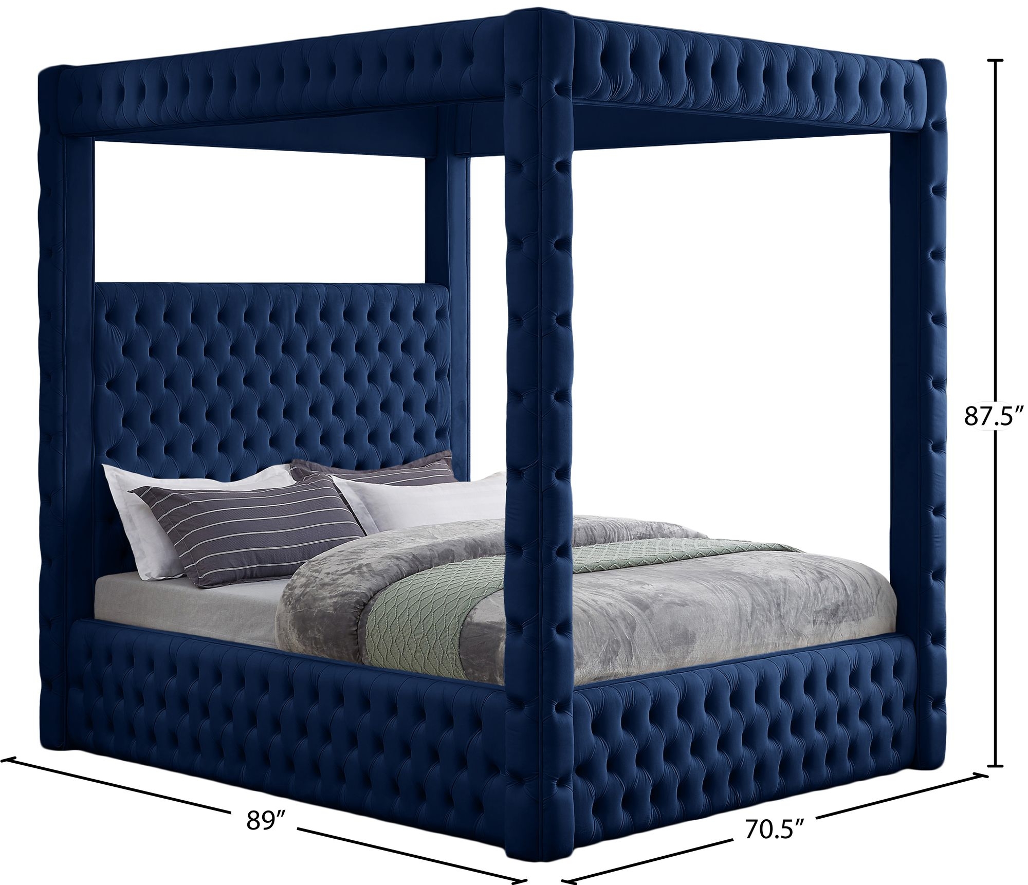 Royal Velvet Canopy Bed