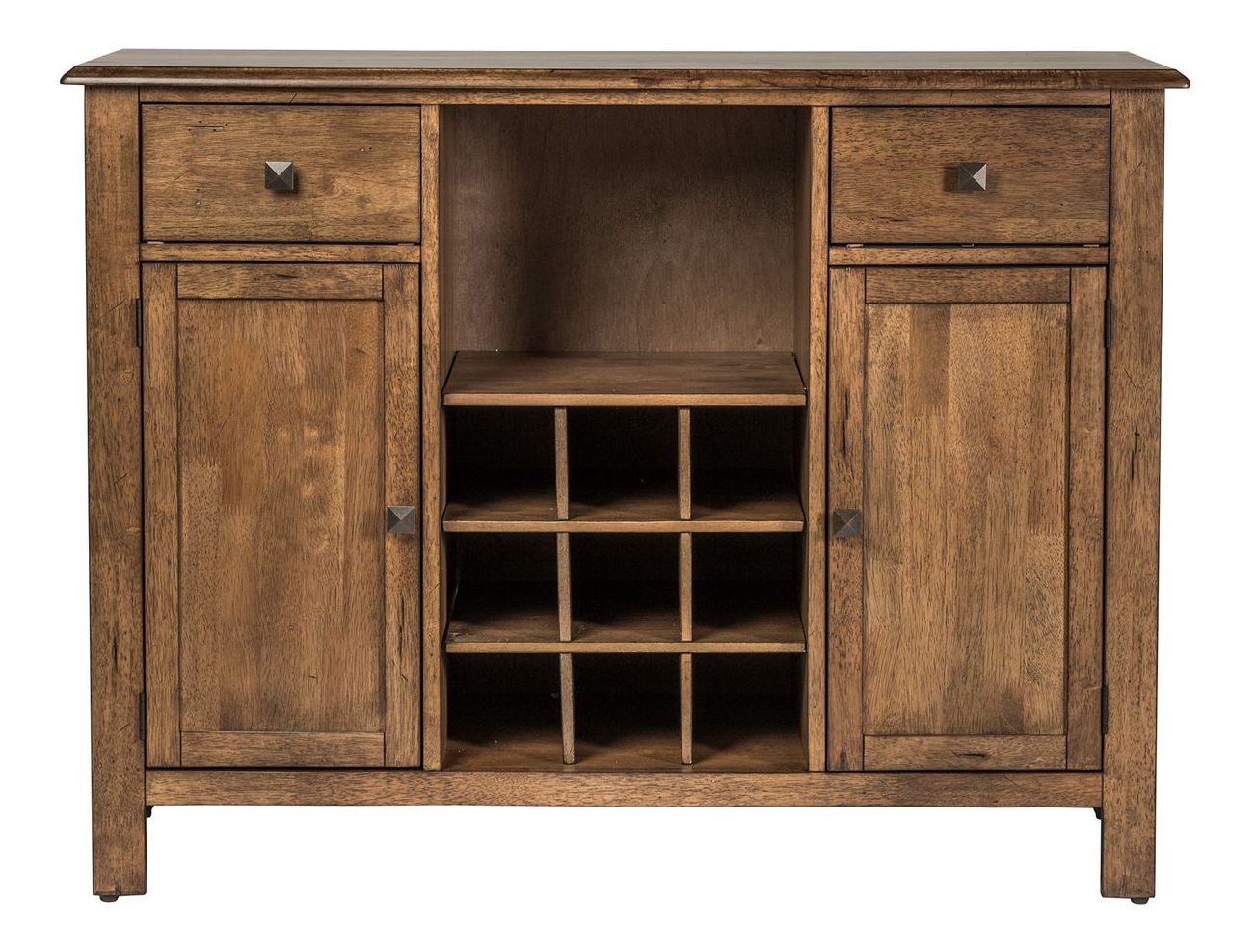Carolina Crossing Wood Server with Wine Storage