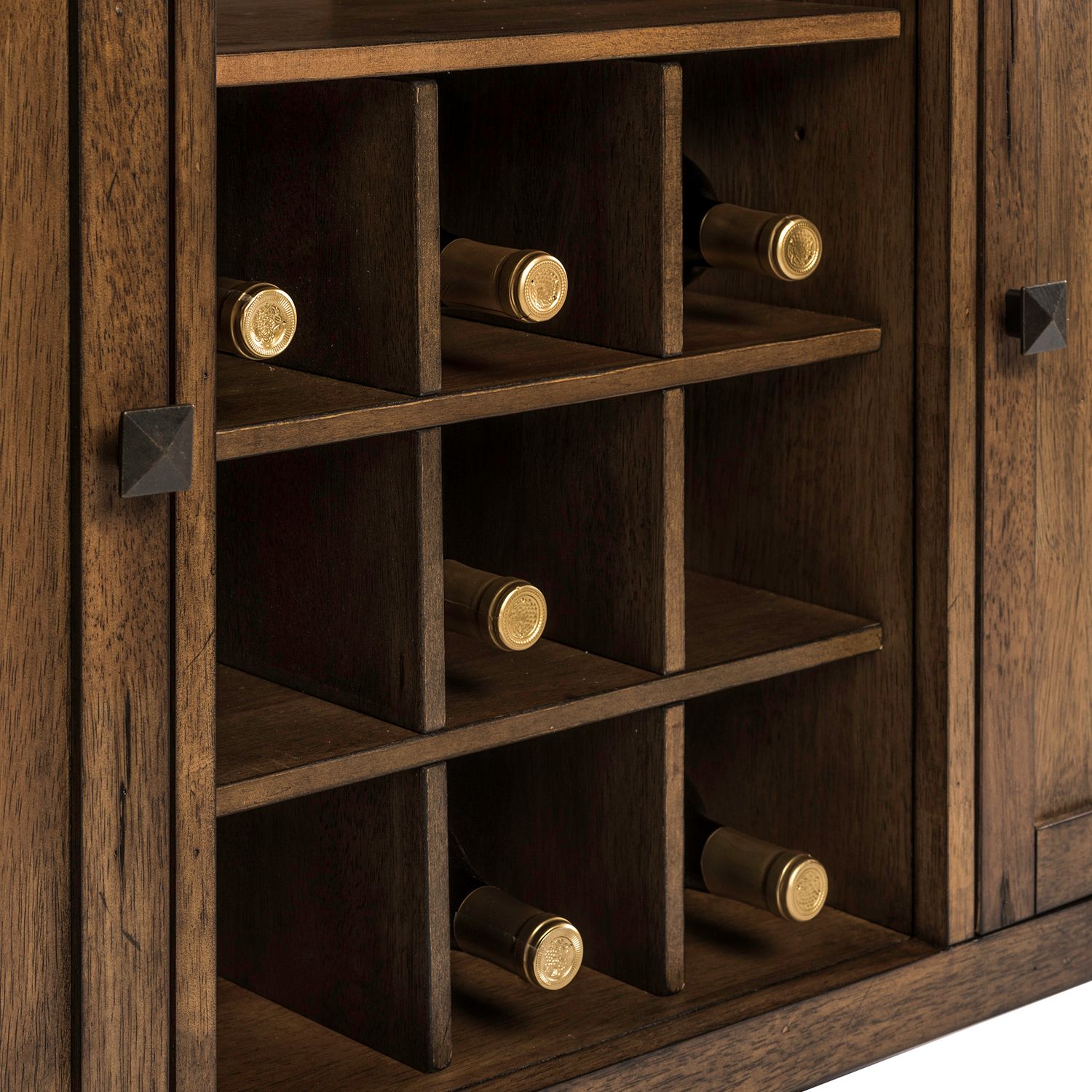 Carolina Crossing Wood Server with Wine Storage