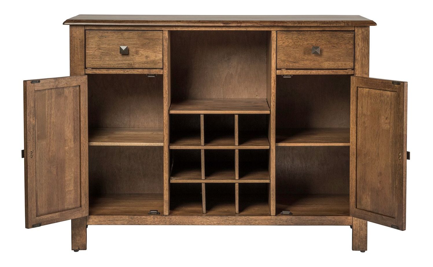 Carolina Crossing Wood Server with Wine Storage