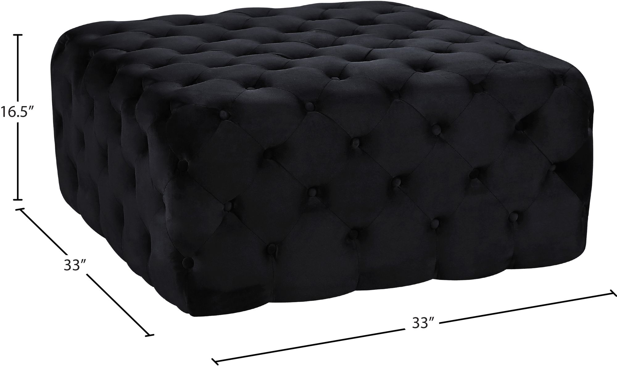 Ariel Velvet Ottoman/Bench