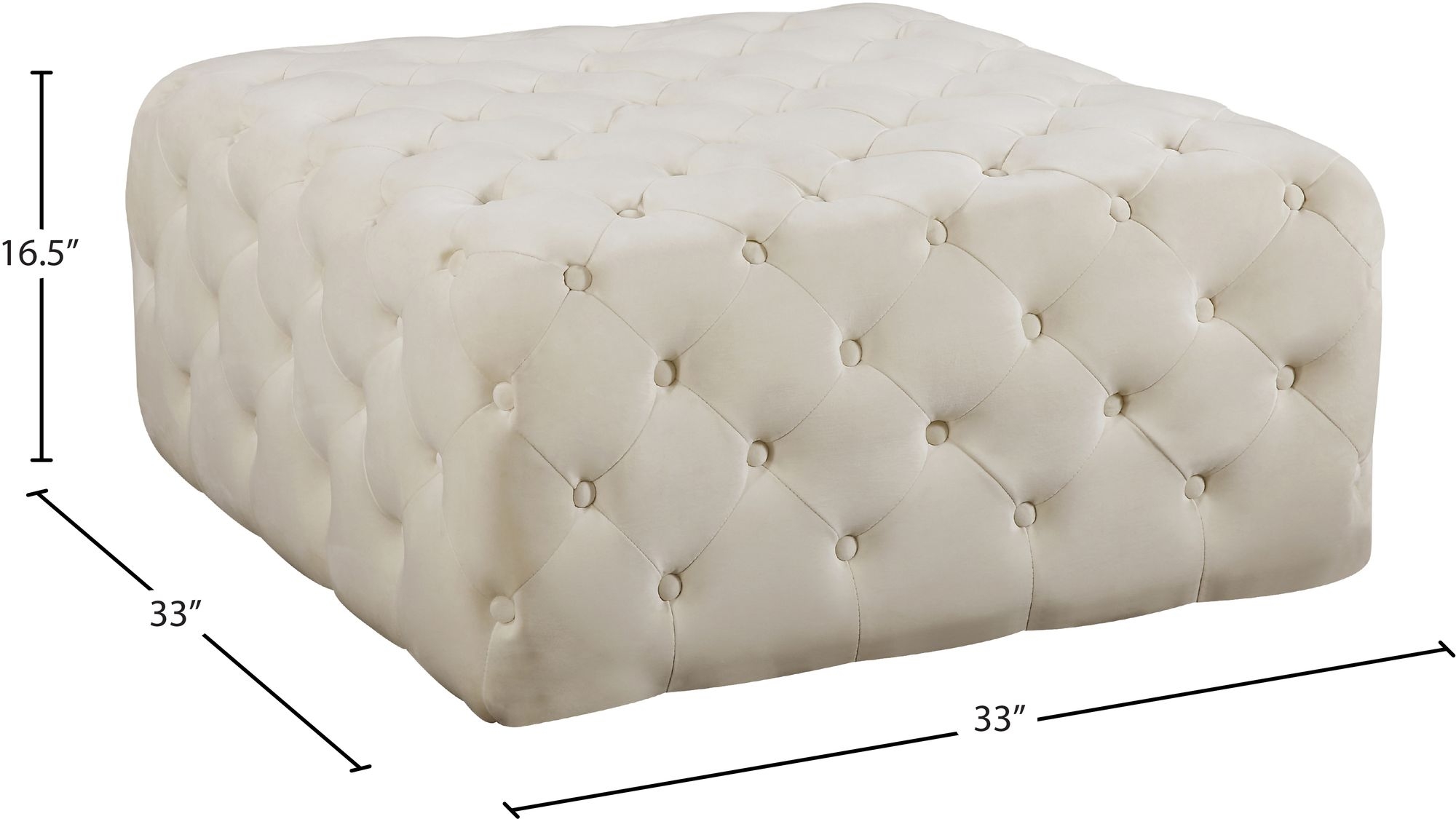 Ariel Velvet Ottoman/Bench