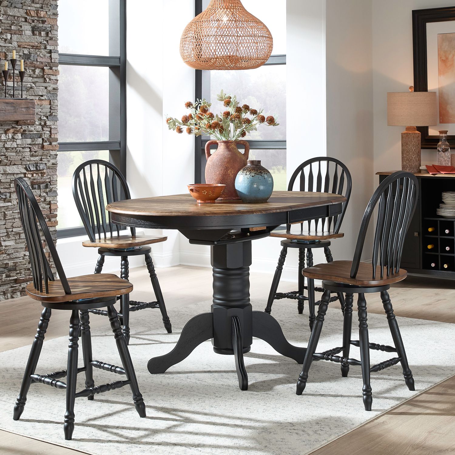 Carolina Crossing Extendable Gathering Dining Set