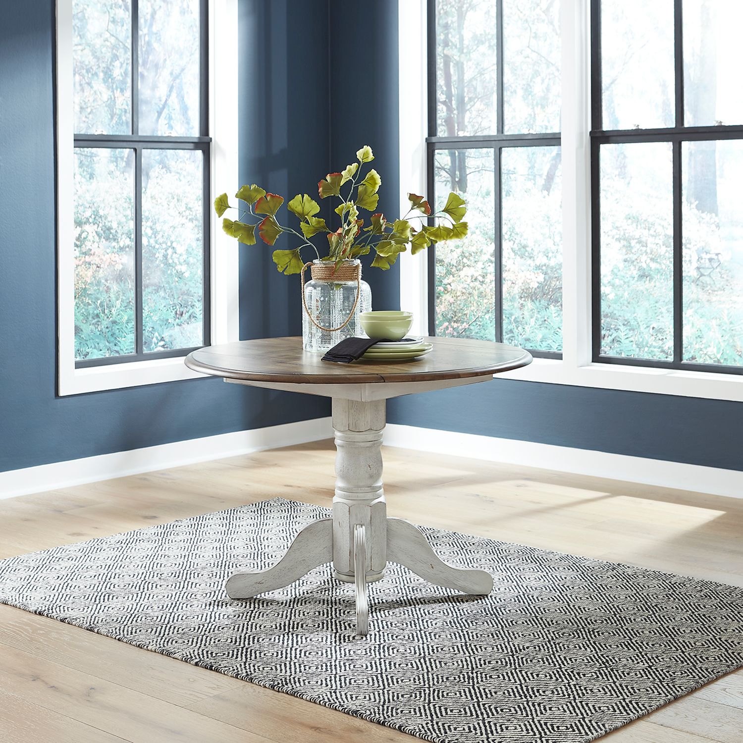 Carolina Crossing White & Honey Drop Leaf Dining Set