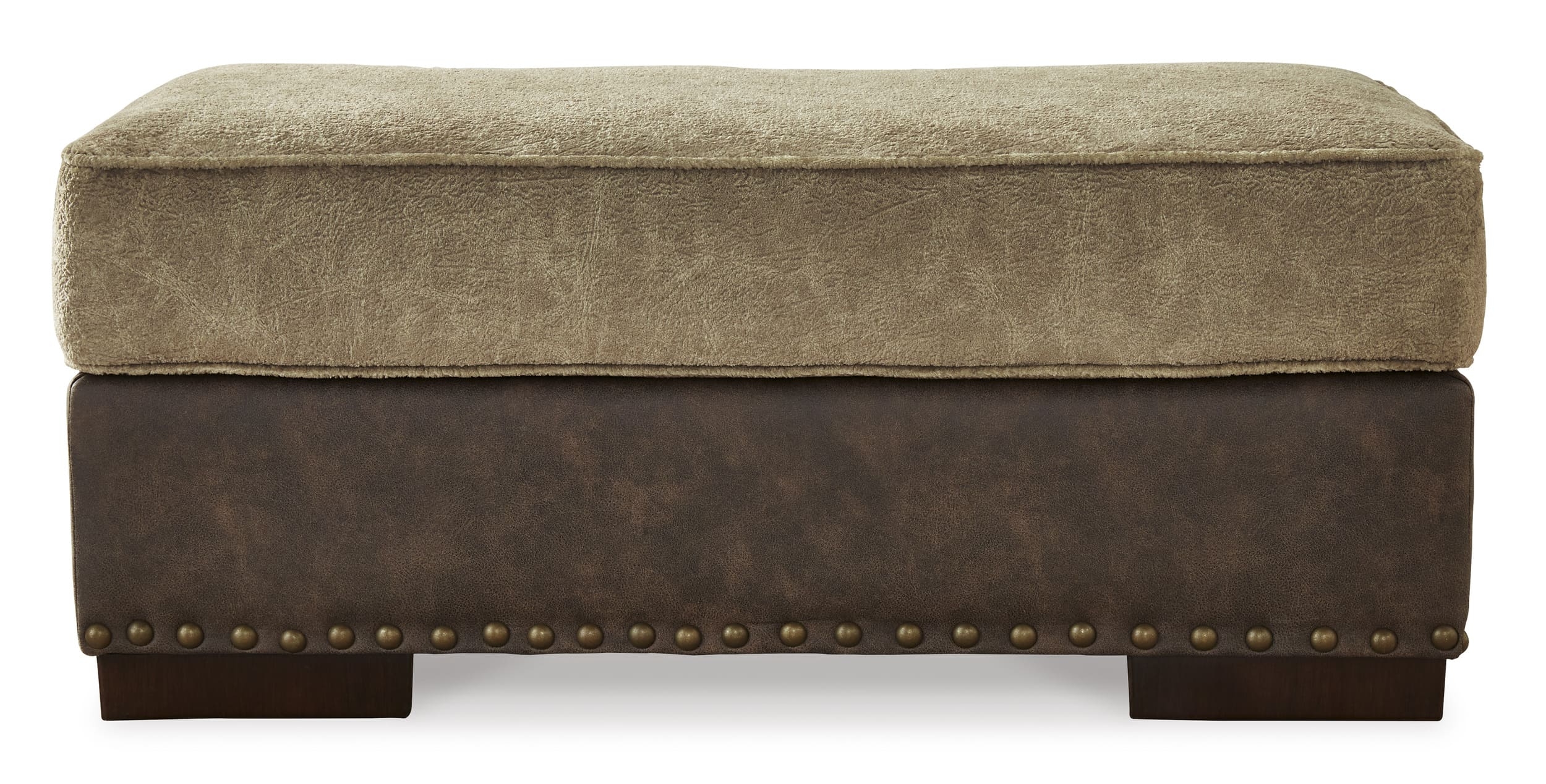 Alesbury Polyester/Faux Leather Ottoman