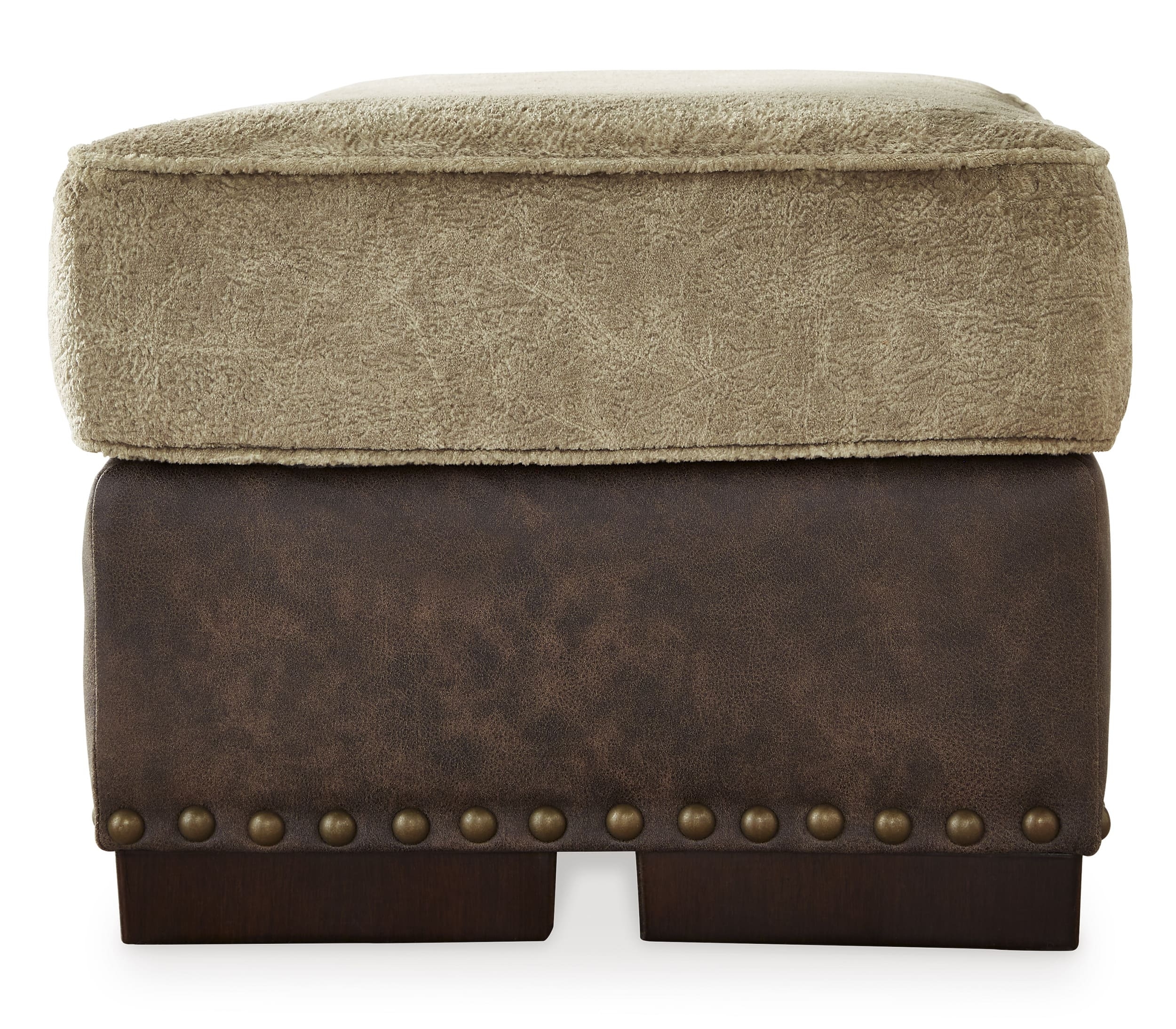 Alesbury Polyester/Faux Leather Ottoman