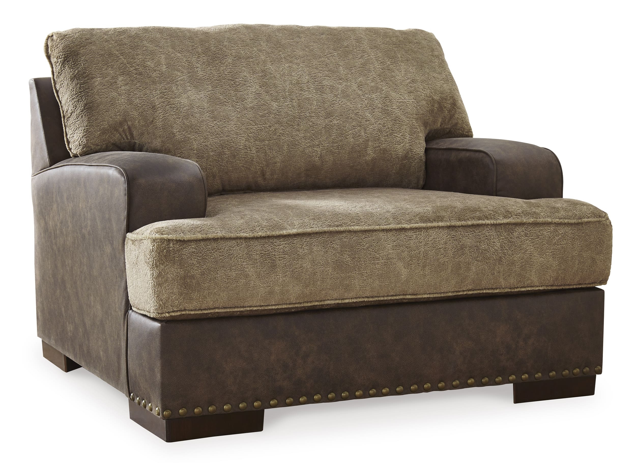 Ashley Alesbury/Faux Leather Oversized Chairs