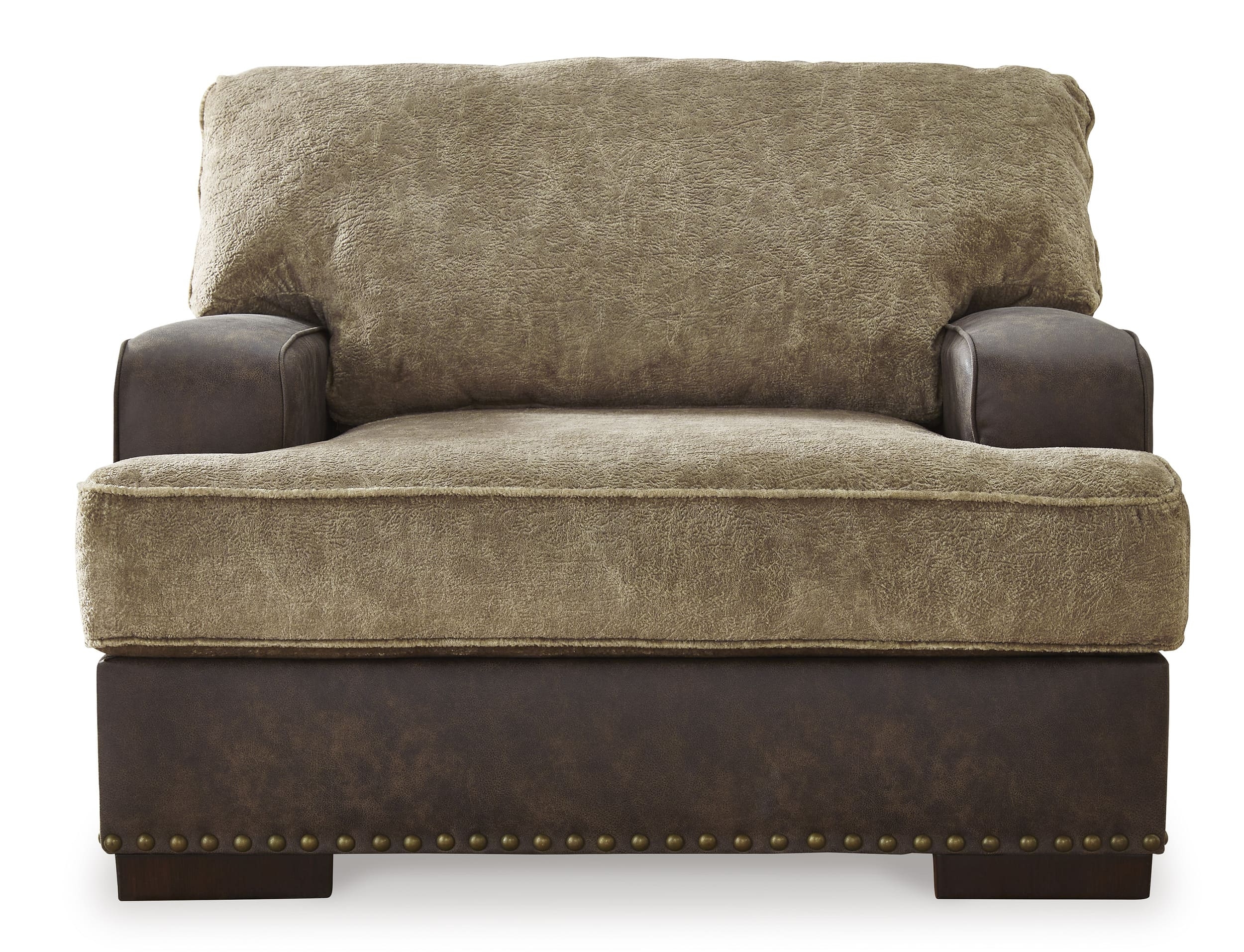 Alesbury Polyester/Faux Leather Oversized Chair