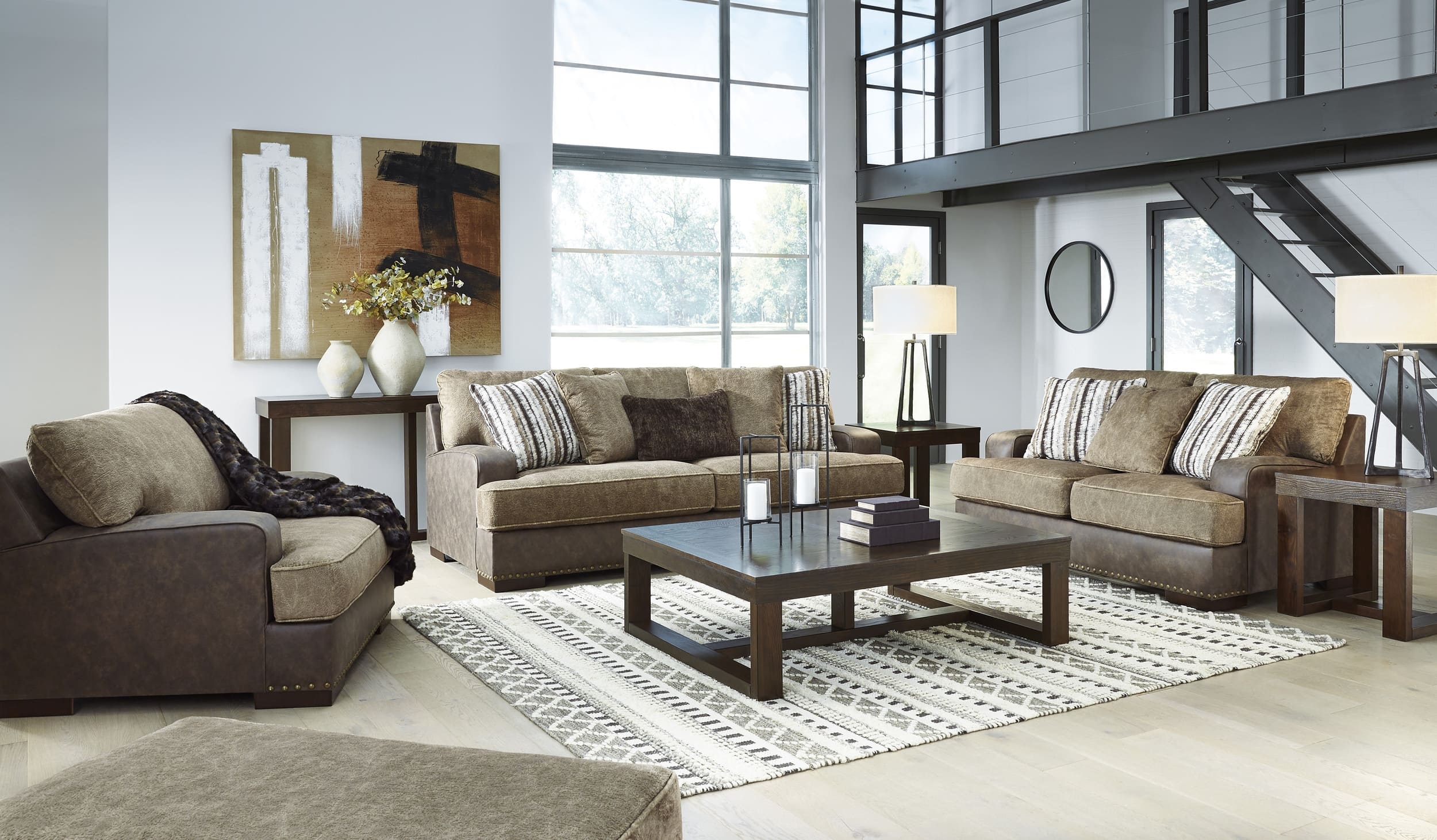 Alesbury Sofa Living Room Set, Chocolate by Ashley Furniture