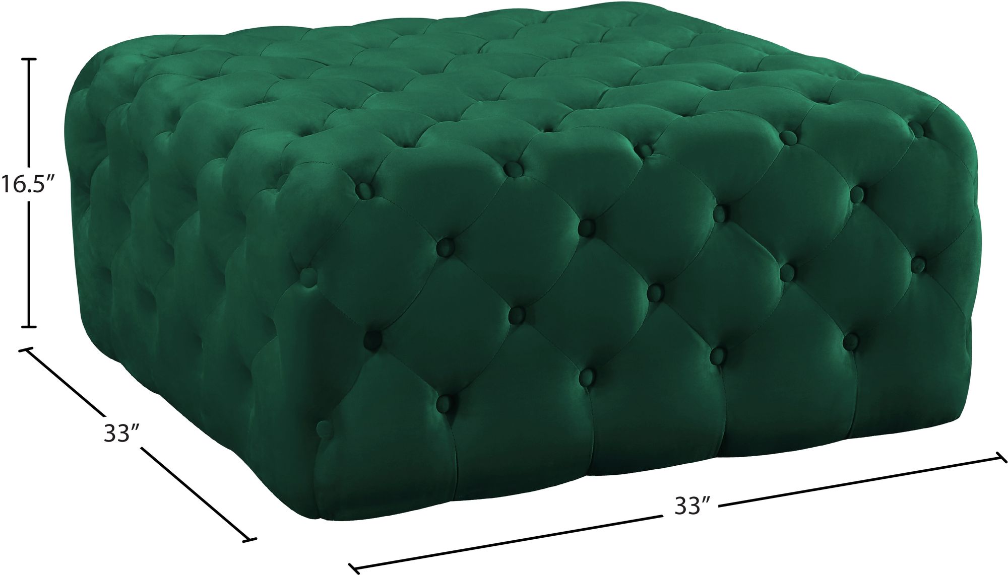Ariel Velvet Ottoman/Bench