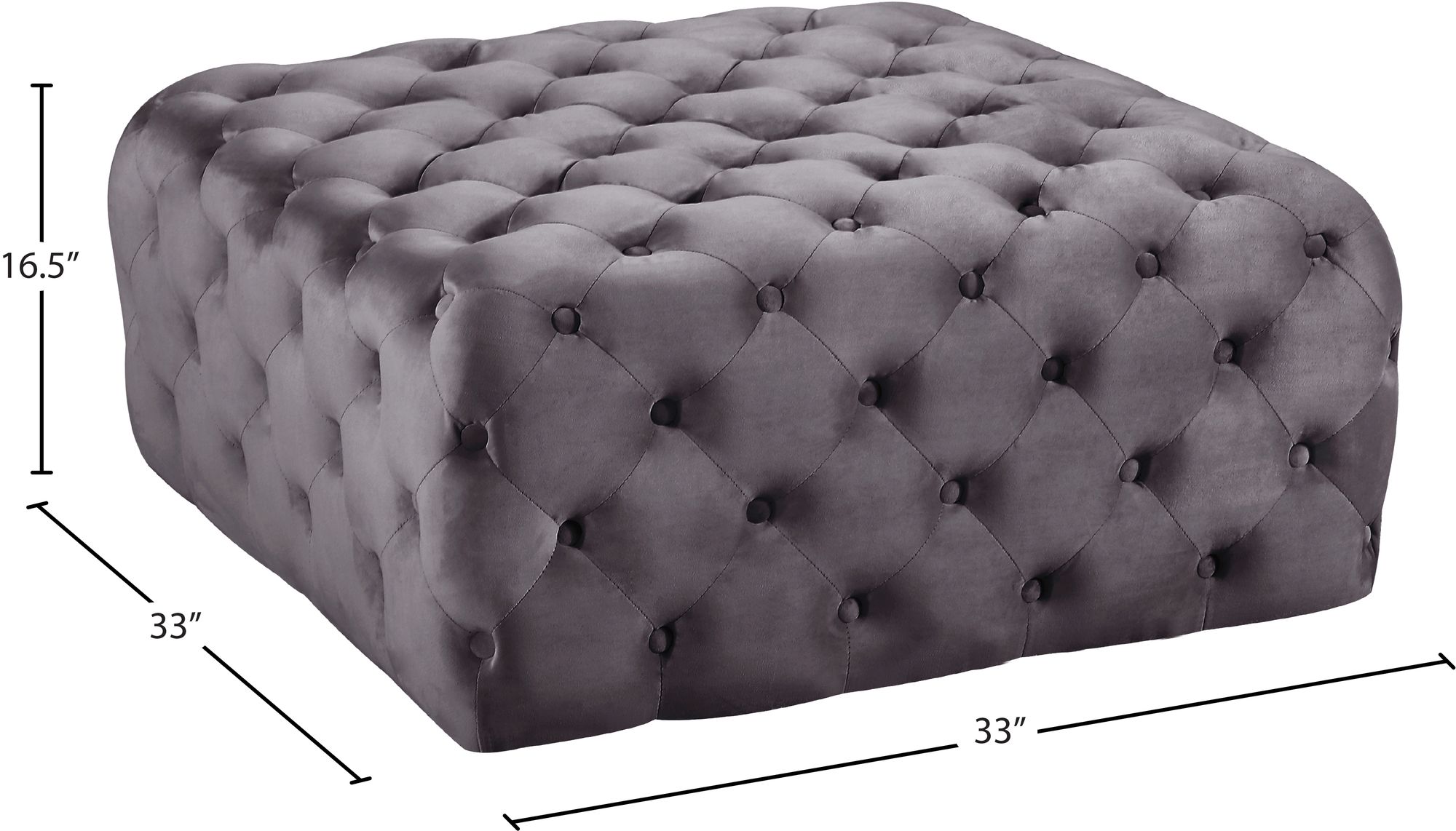 Ariel Velvet Ottoman/Bench