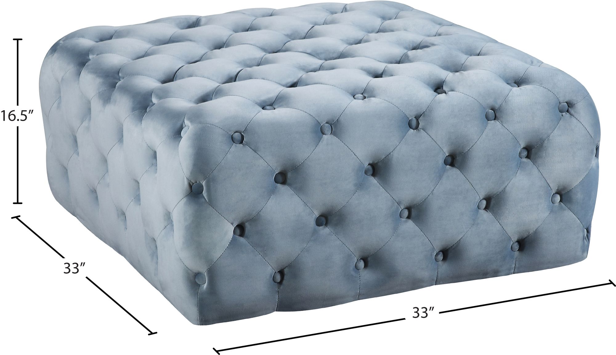 Ariel Velvet Ottoman/Bench