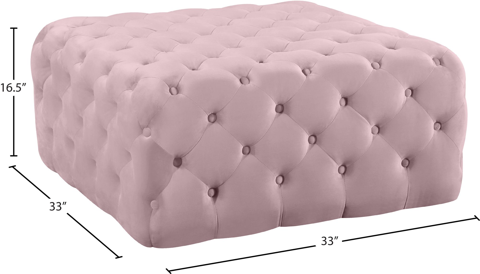 Ariel Velvet Ottoman/Bench
