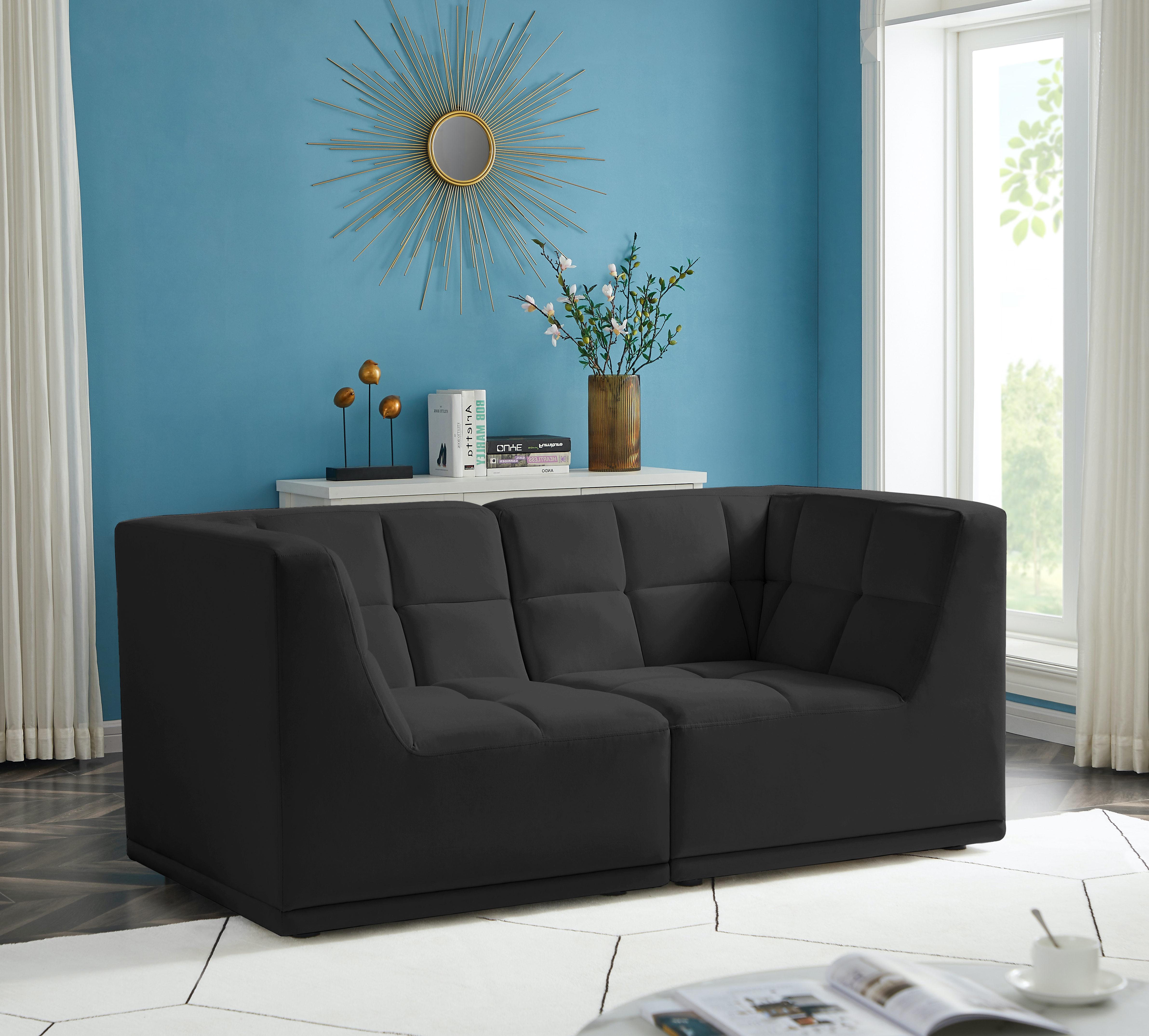 Relax 68" Velvet Modular Sofa
