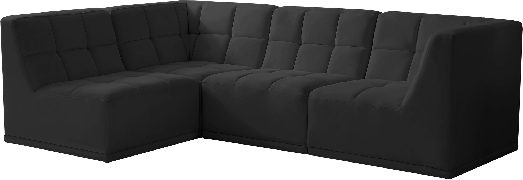 Relax 98" 4-Piece Velvet Modular Sectional