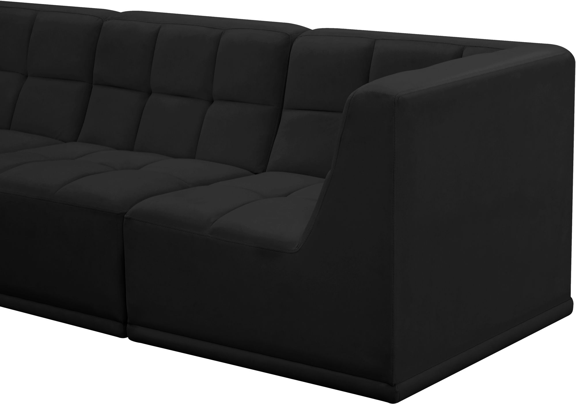 Relax 98" 4-Piece Velvet Modular Sectional