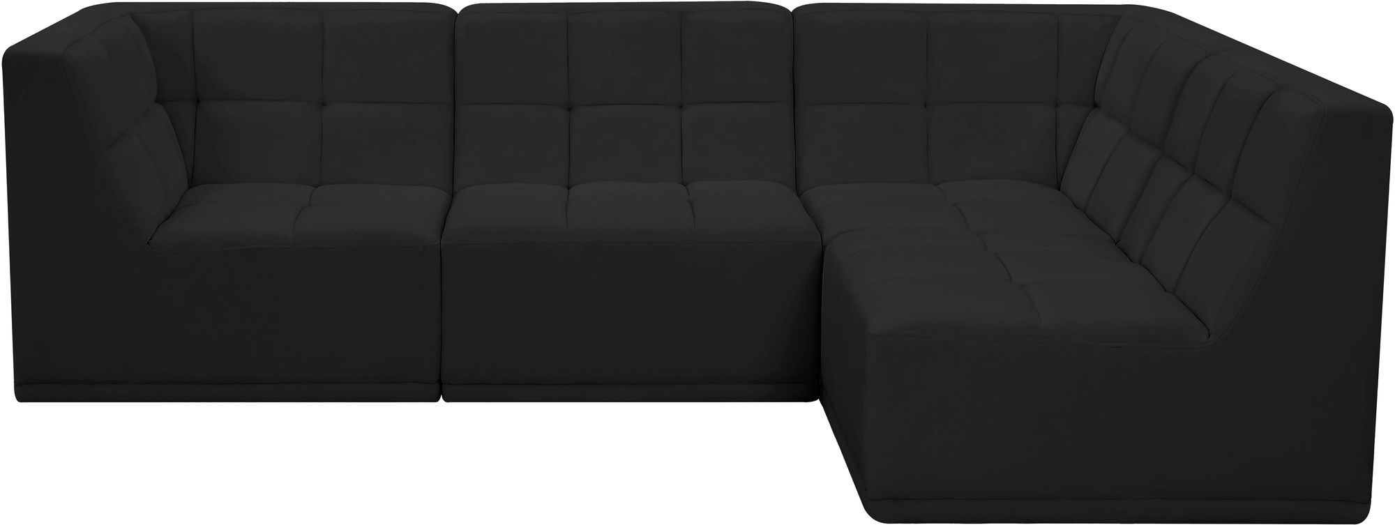 Relax 98" 4-Piece Velvet Modular Sectional