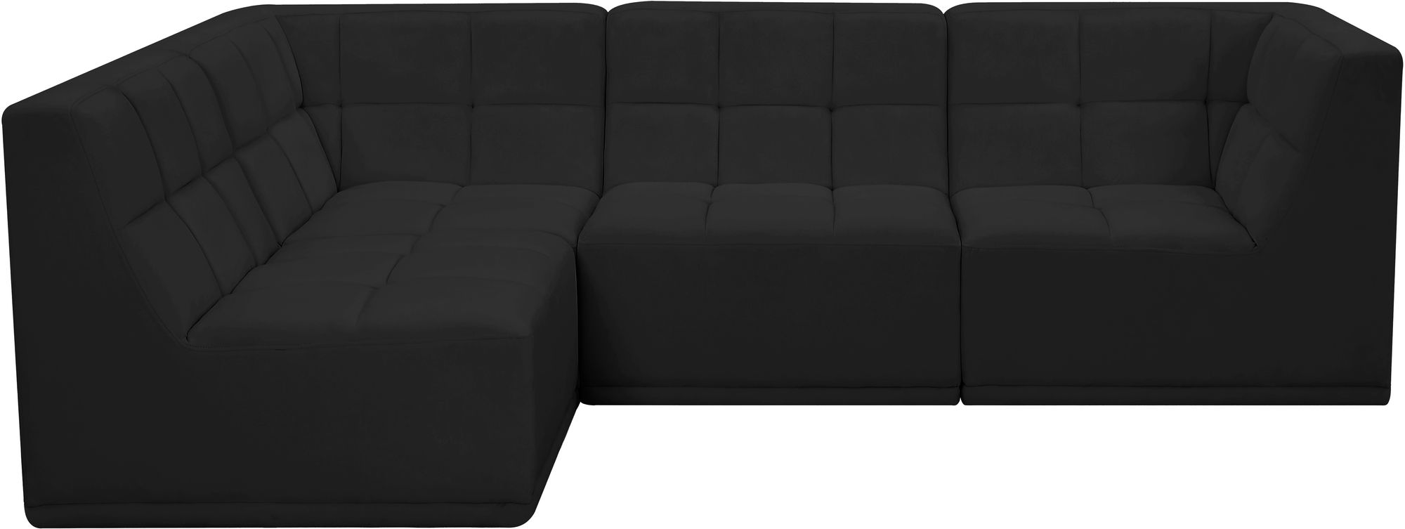 Relax 98" 4-Piece Velvet Modular Sectional