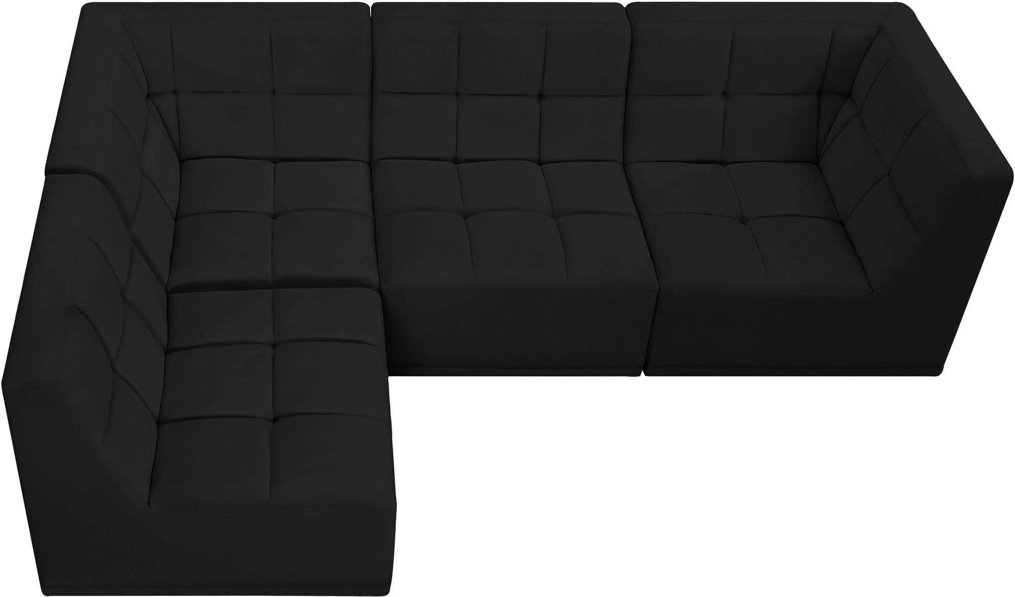 Relax 98" 4-Piece Velvet Modular Sectional