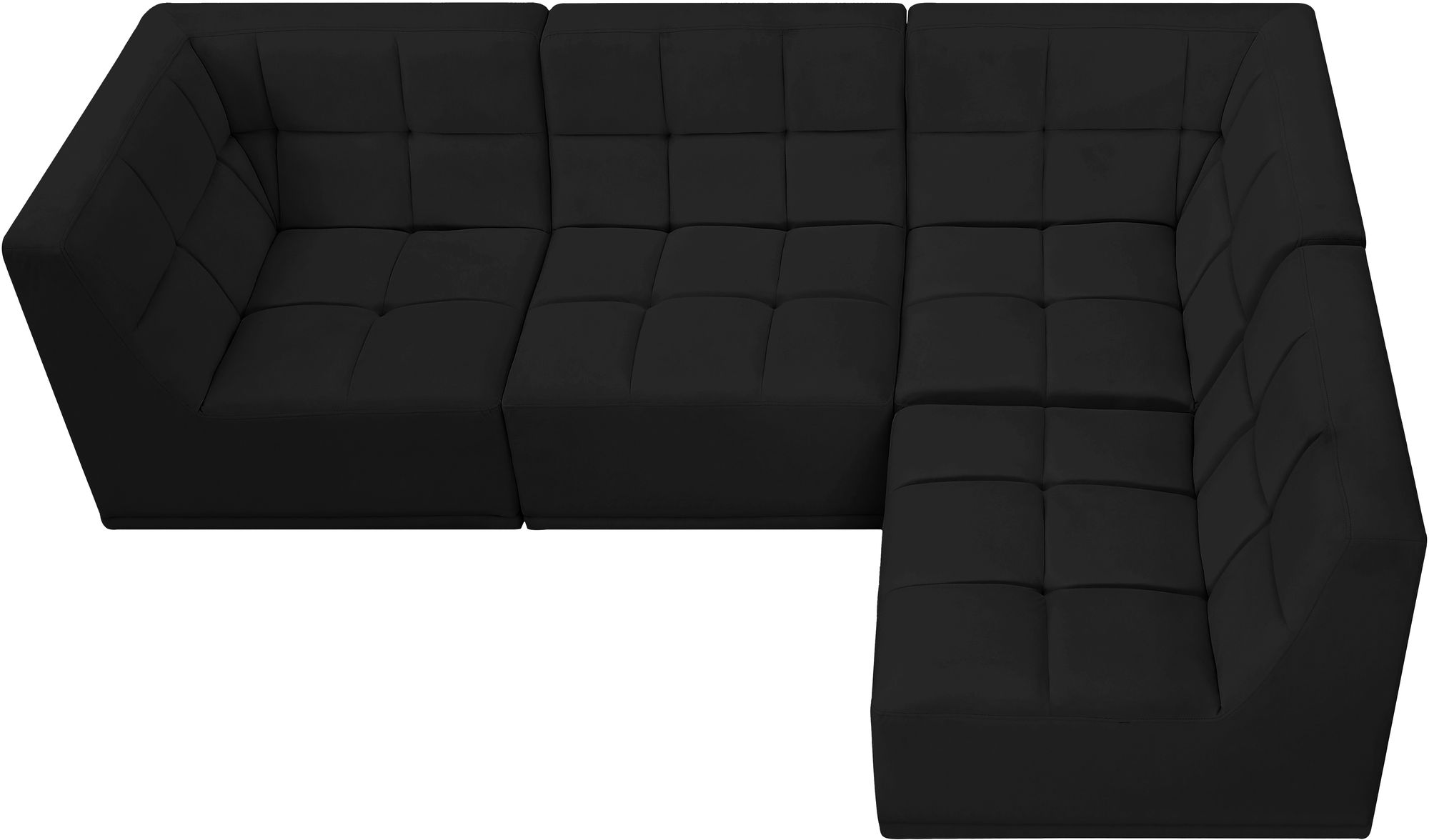 Relax 98" 4-Piece Velvet Modular Sectional