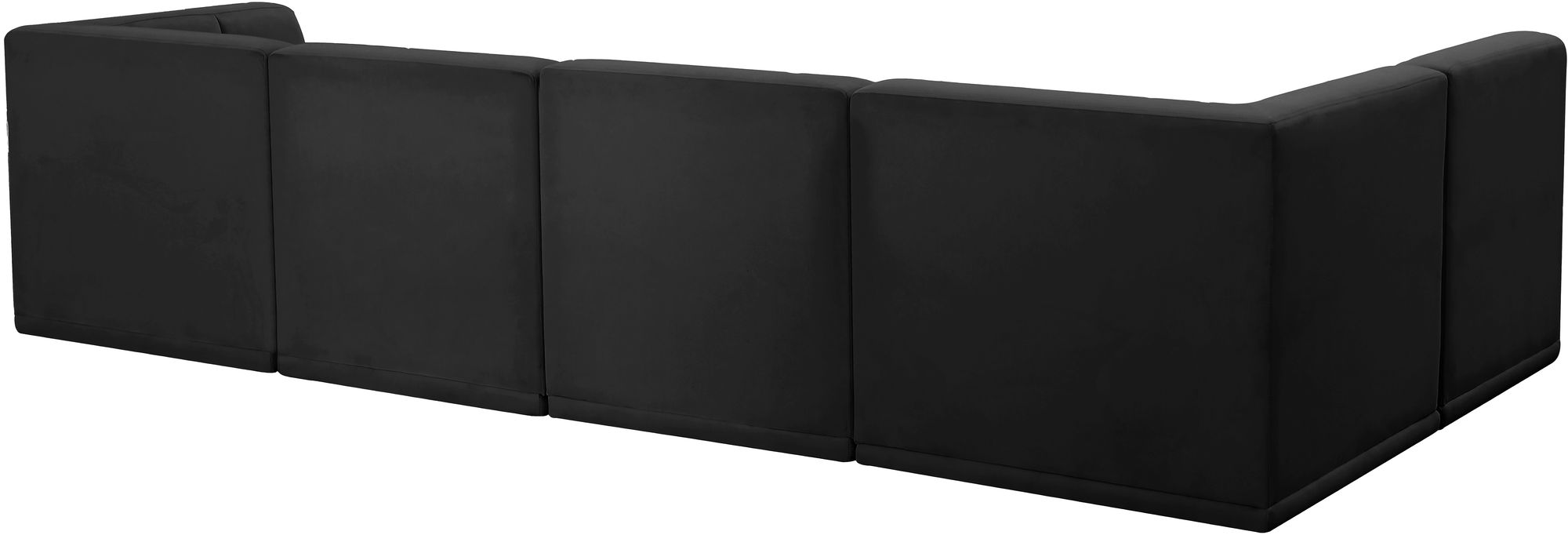 Relax 128" 5-Piece Velvet Modular Sectional