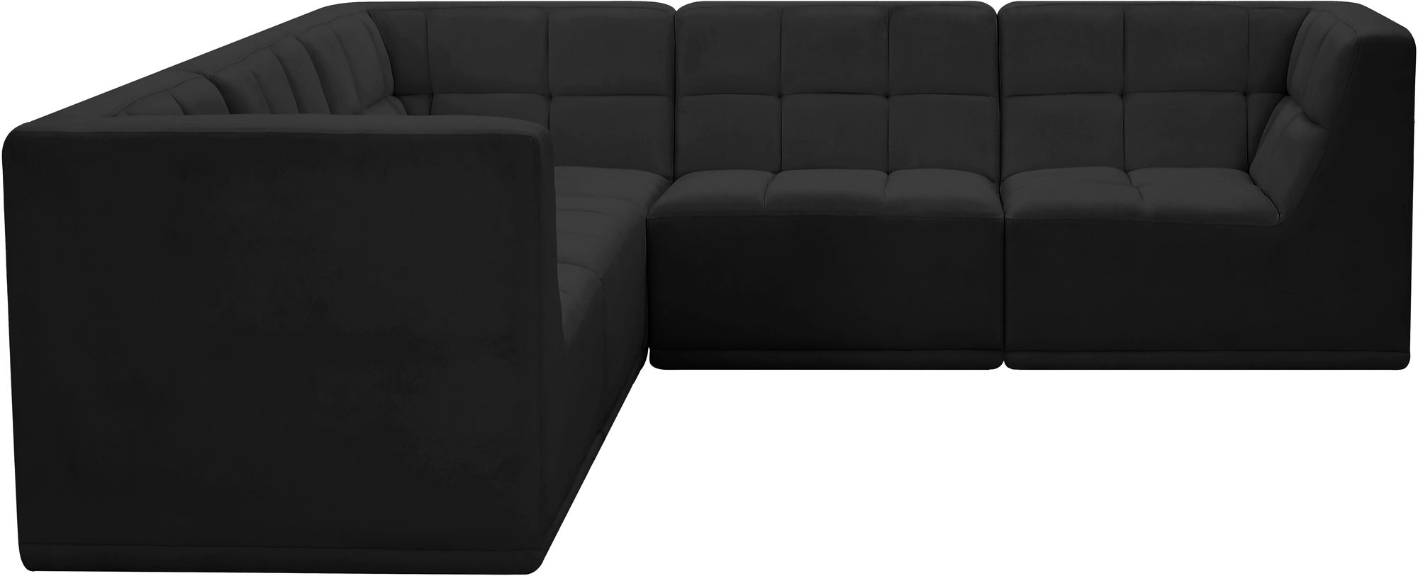 Relax 98" 5-Piece Velvet Modular Sectional