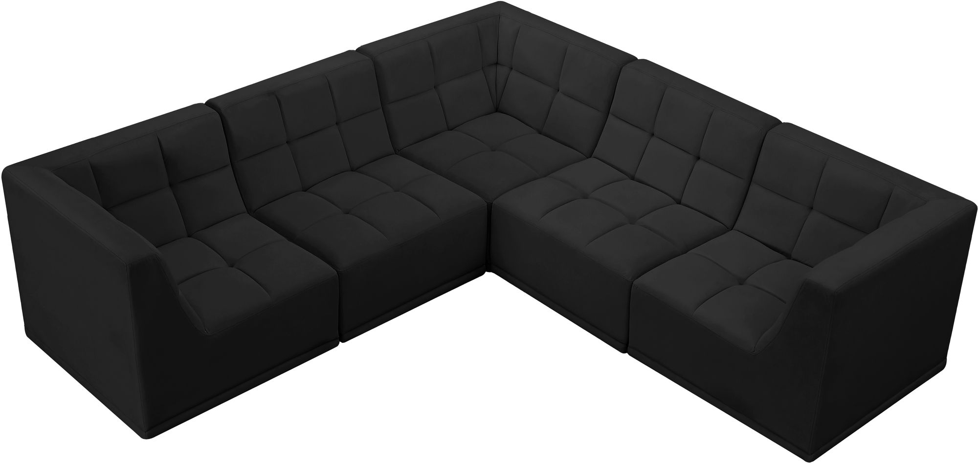 Relax 98" 5-Piece Velvet Modular Sectional
