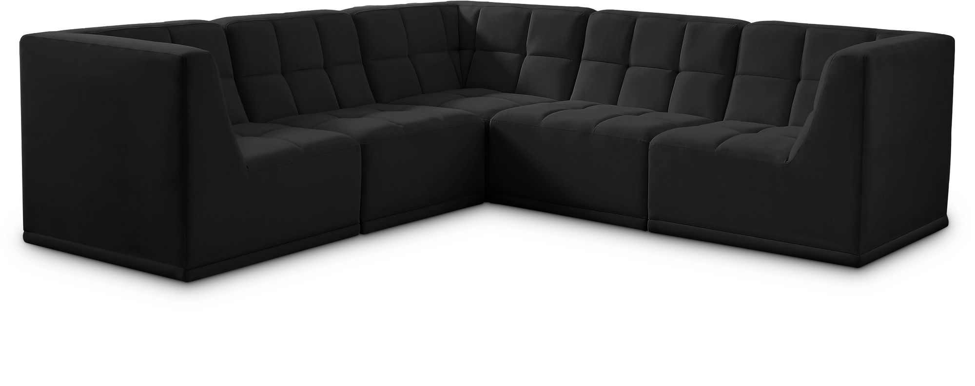 Relax 98" 5-Piece Velvet Modular Sectional
