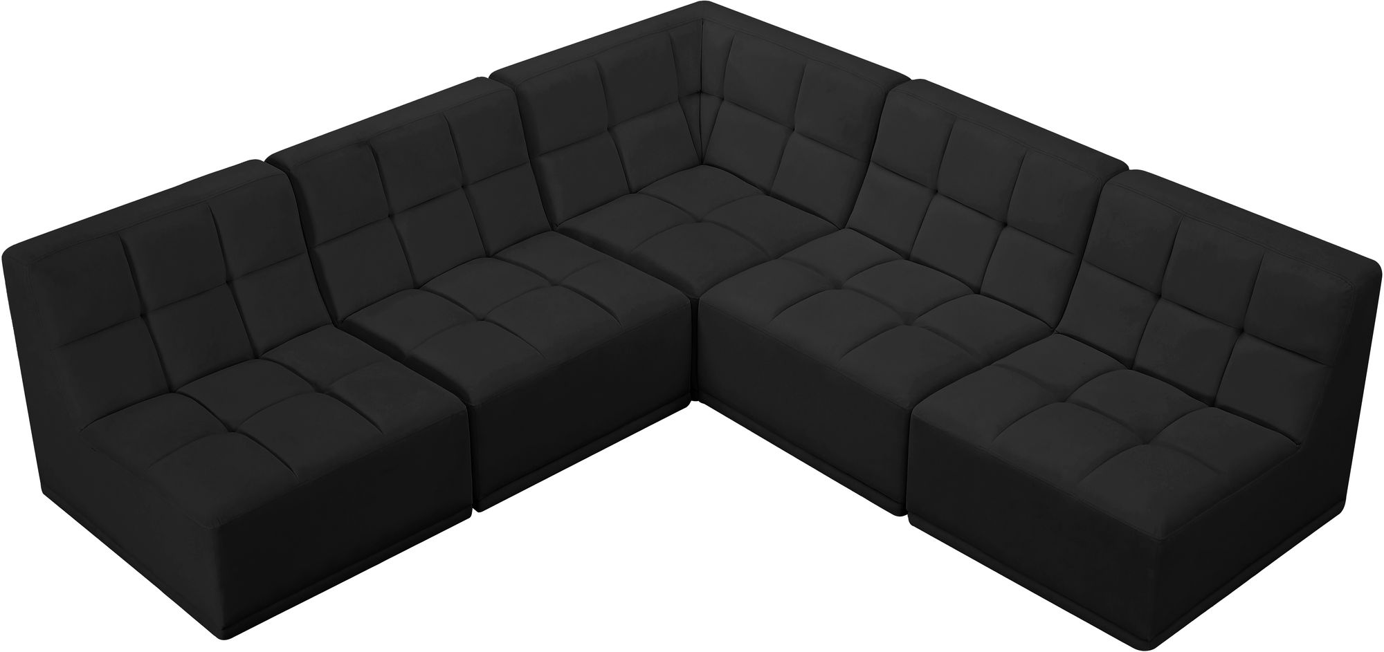 Relax 94" 5-Piece Velvet Modular Sectional