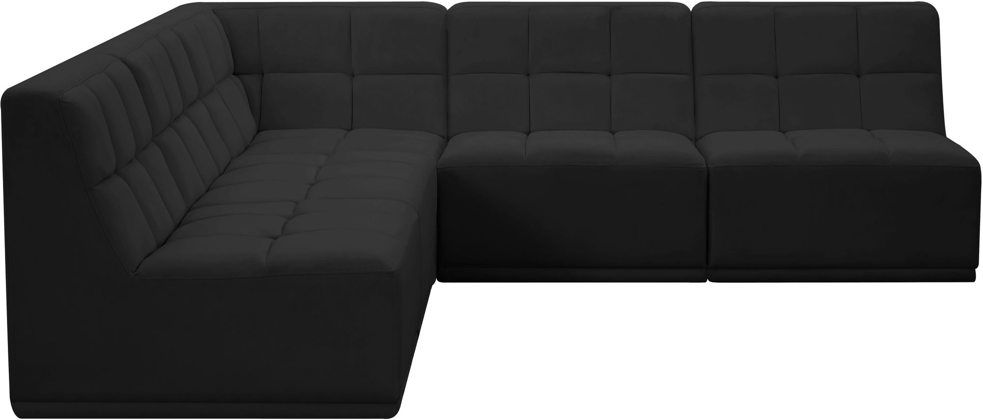 Relax 94" 5-Piece Velvet Modular Sectional