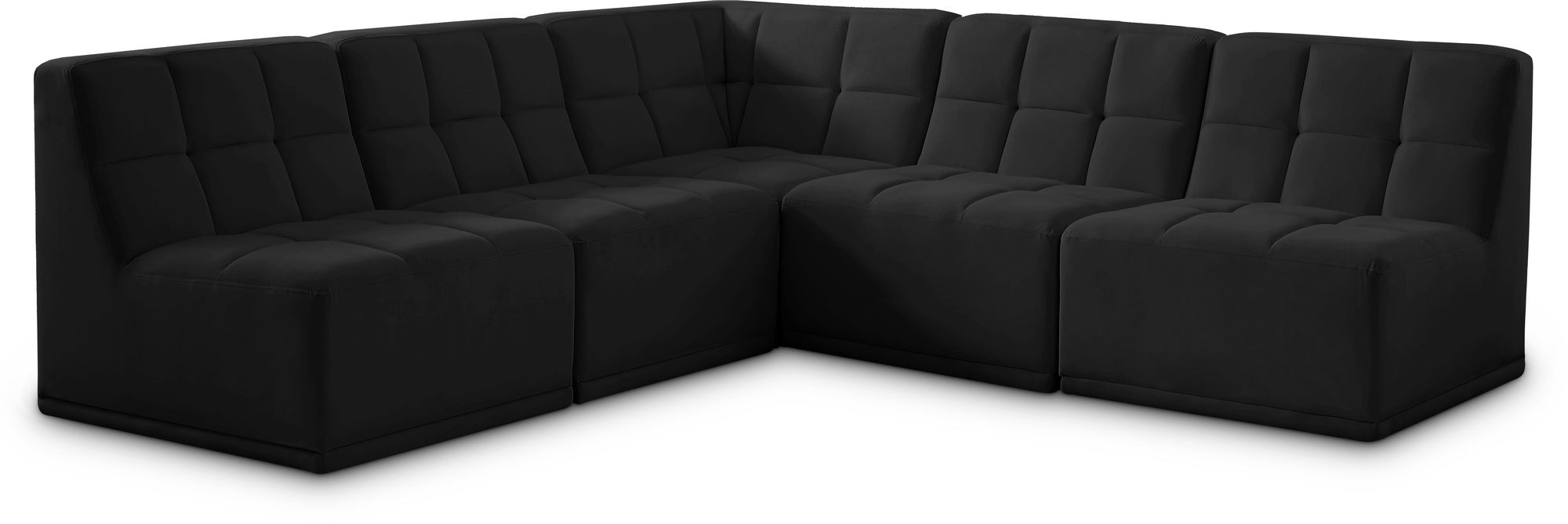 Relax 94" 5-Piece Velvet Modular Sectional