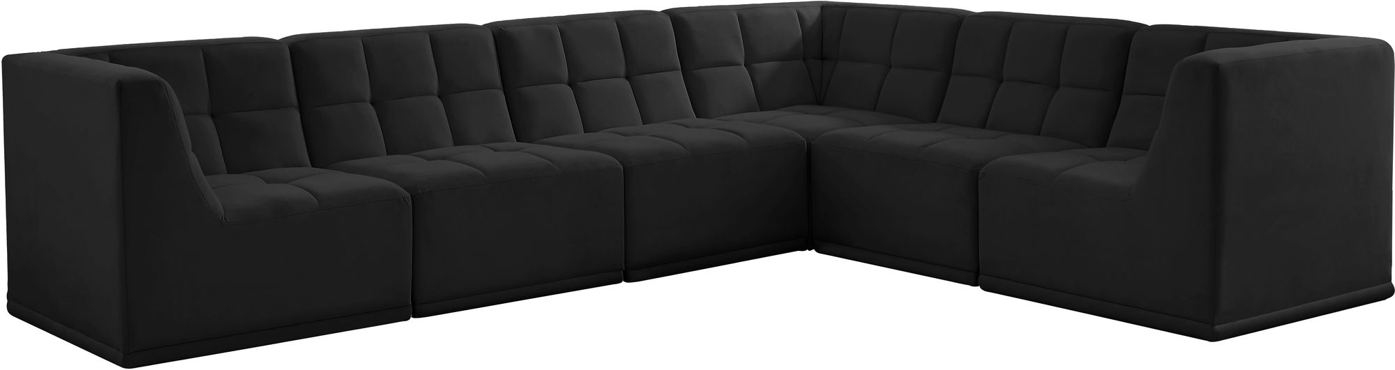 Relax 128" 6-Piece Velvet Modular Sectional