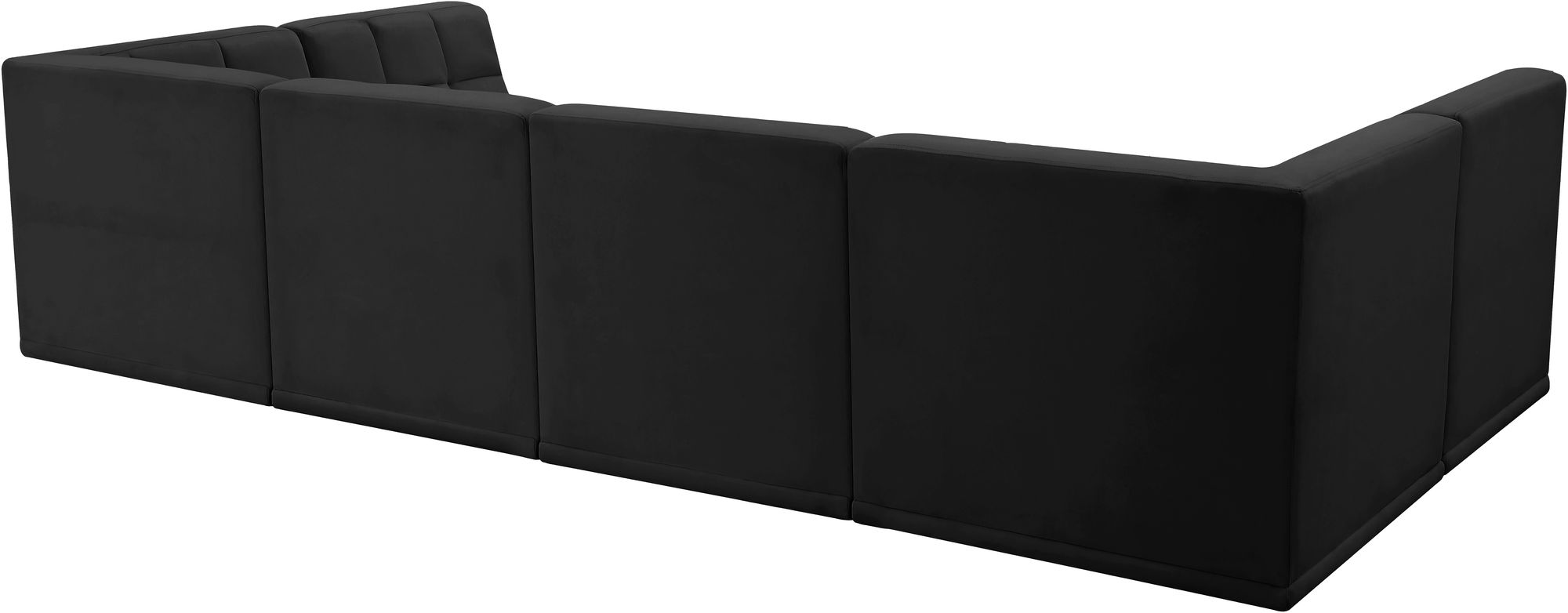 Relax 128" 6-Piece Velvet Modular U-Shape Sectional