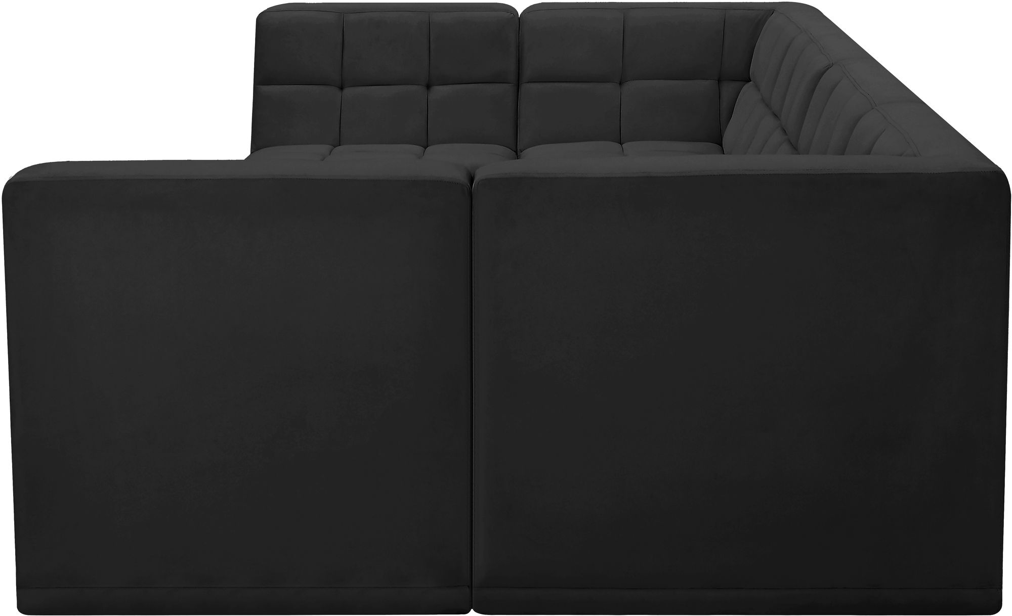 Relax 128" 6-Piece Velvet Modular U-Shape Sectional
