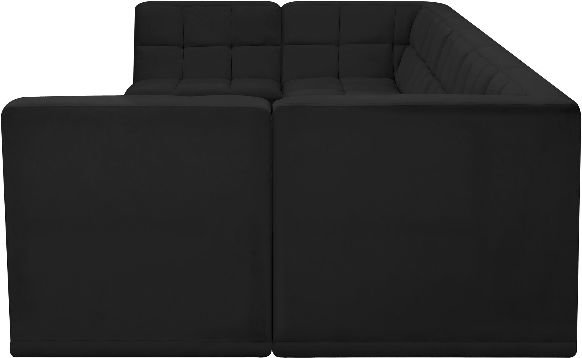 Relax 158" 7-Piece Velvet Modular U-Shape Sectional