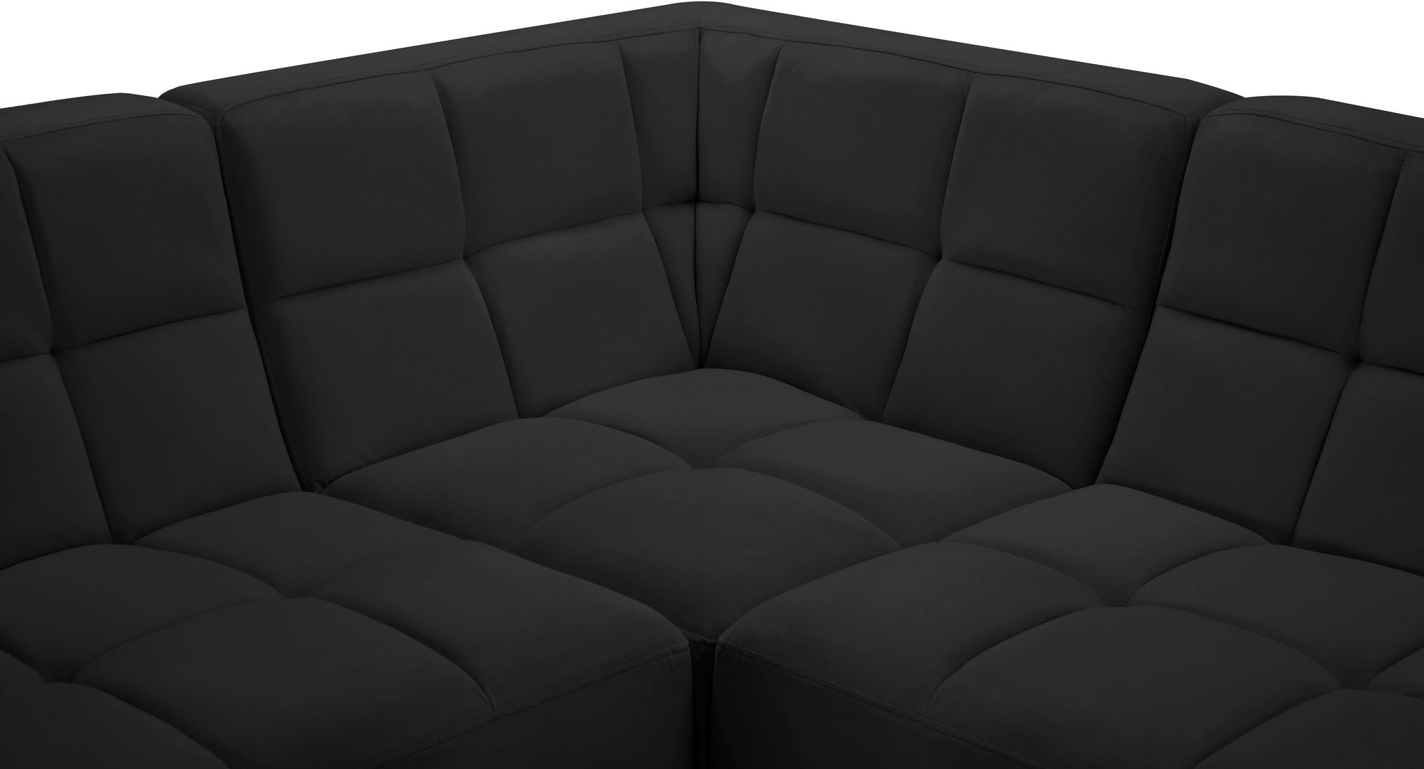 Relax 128" 8-Piece Velvet Modular U-Shape Sectional