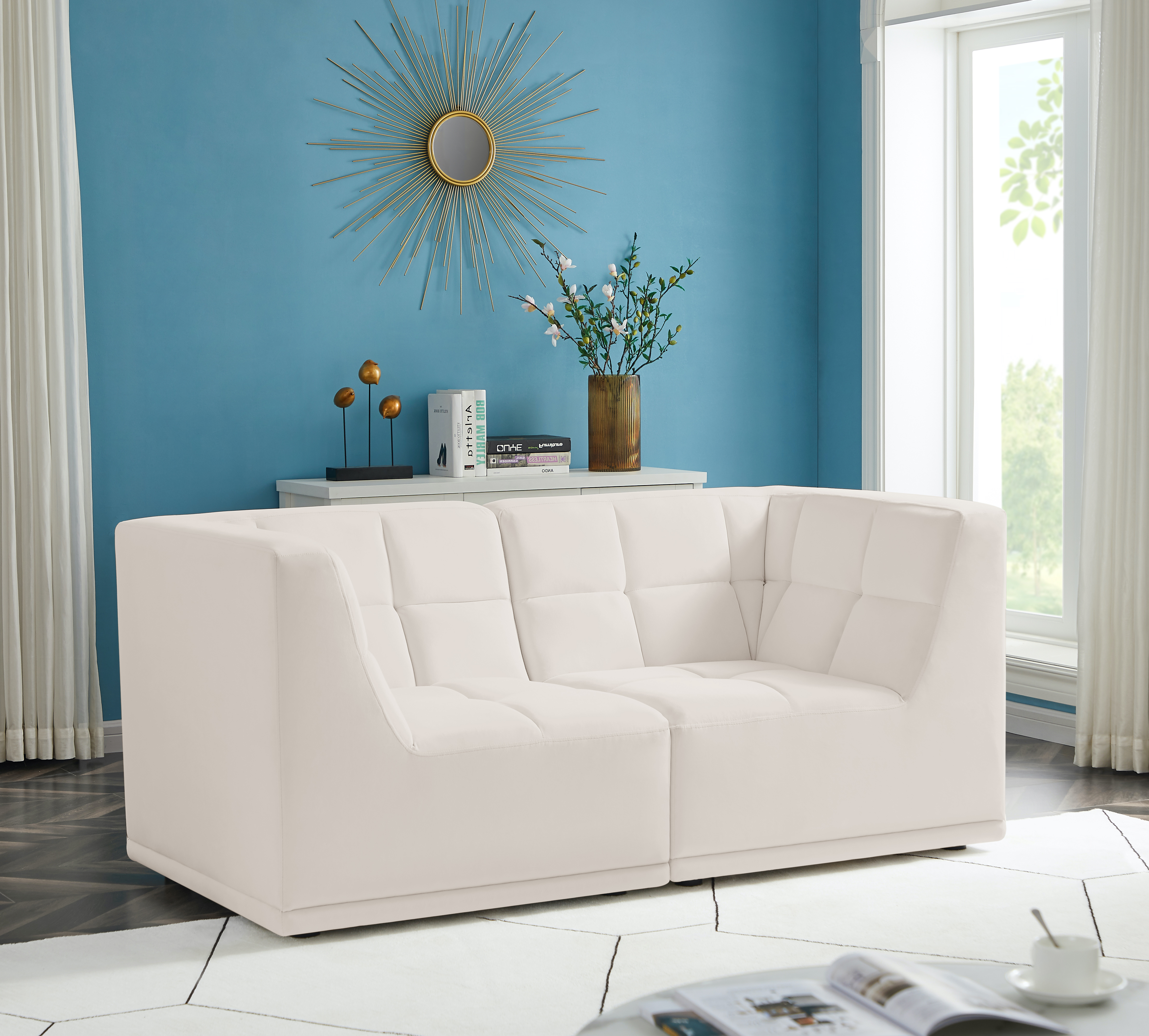 Relax 68" Velvet Modular Sofa