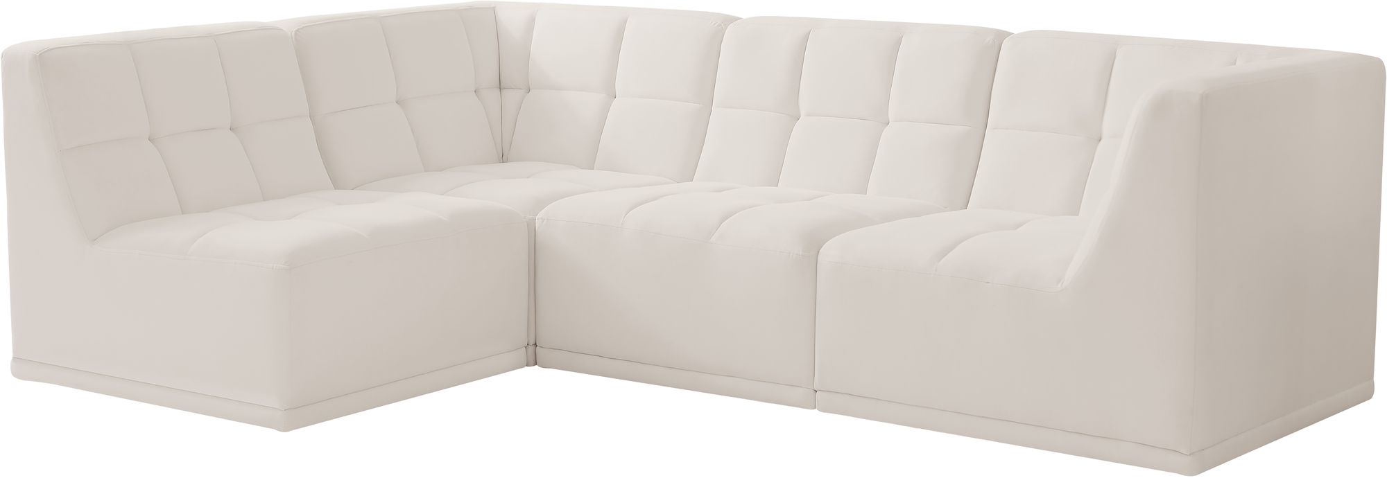 Relax 98" 4-Piece Velvet Modular Sectional