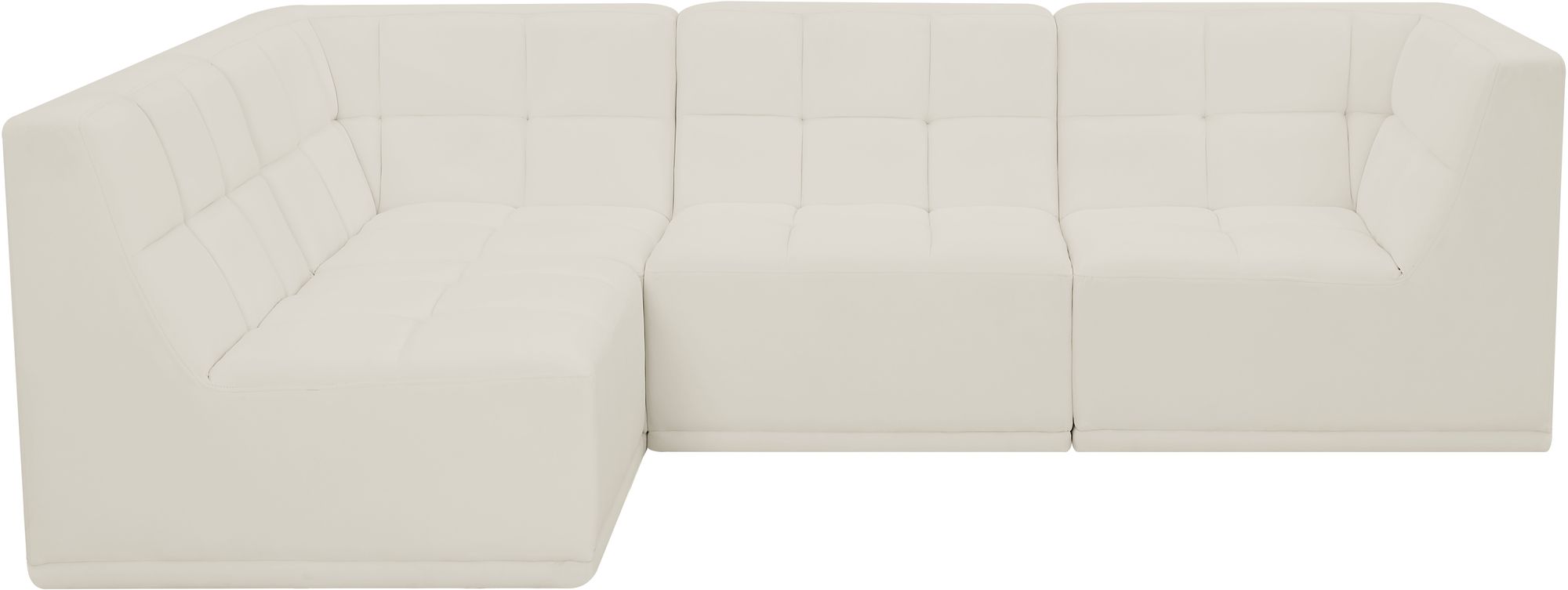 Relax 98" 4-Piece Velvet Modular Sectional
