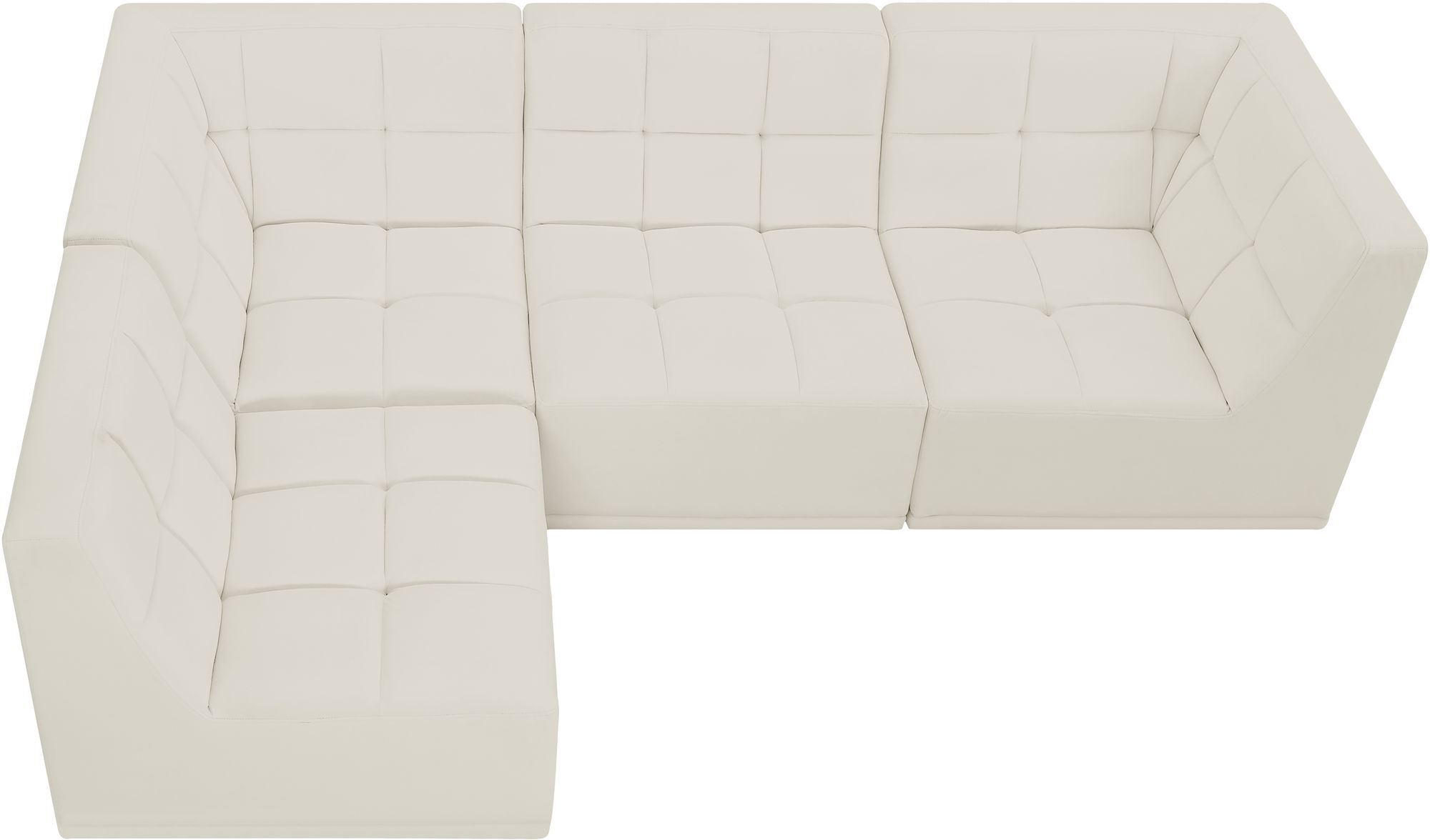 Relax 98" 4-Piece Velvet Modular Sectional