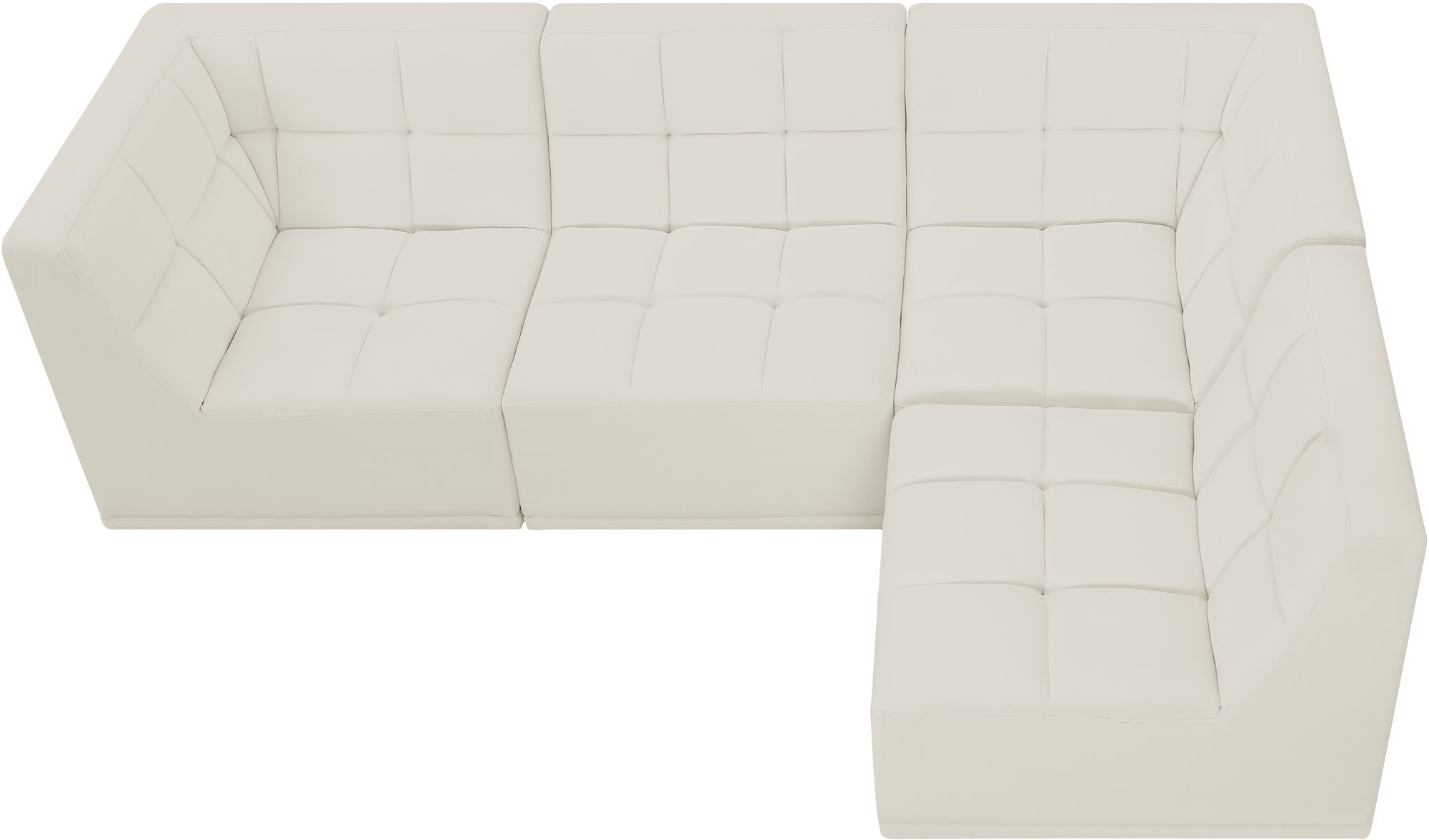 Relax 98" 4-Piece Velvet Modular Sectional
